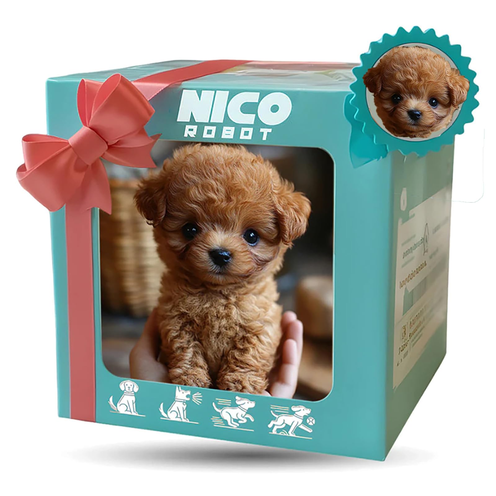 2025 New Robot Dog, Realistic Robot Puppy That Acts Like A Real Puppy, My Smart Robotic Puppies, Interactive Plush DogRobot for Adults, AI Robots Dogs for Walking, Barking, Tail Wagging (C)