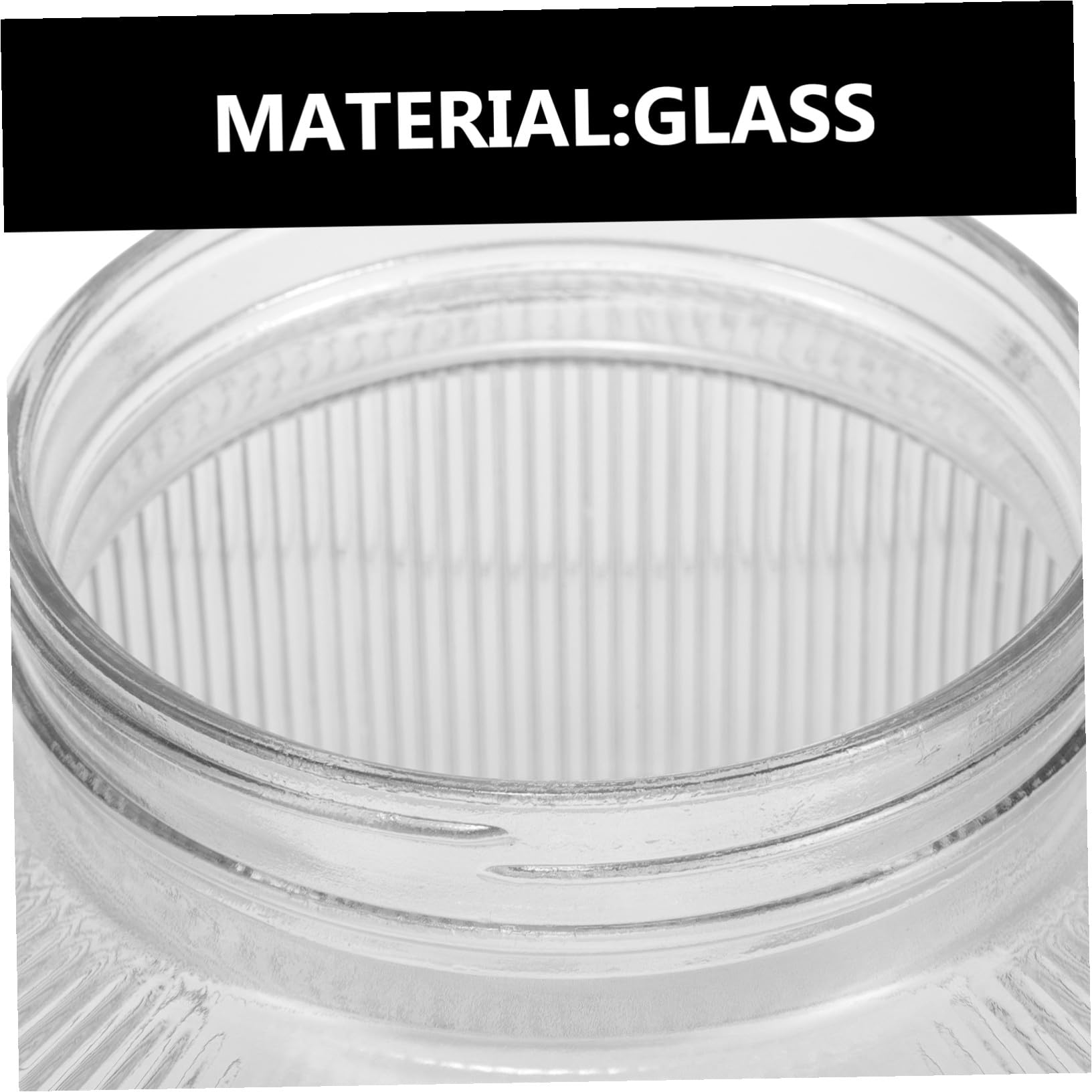 TEHAUX Glas Getränkespender mit Zapfhahn 2,8l Große Kapazität aus Glas Weiß Einzigartiges Design für Getränke und Partys