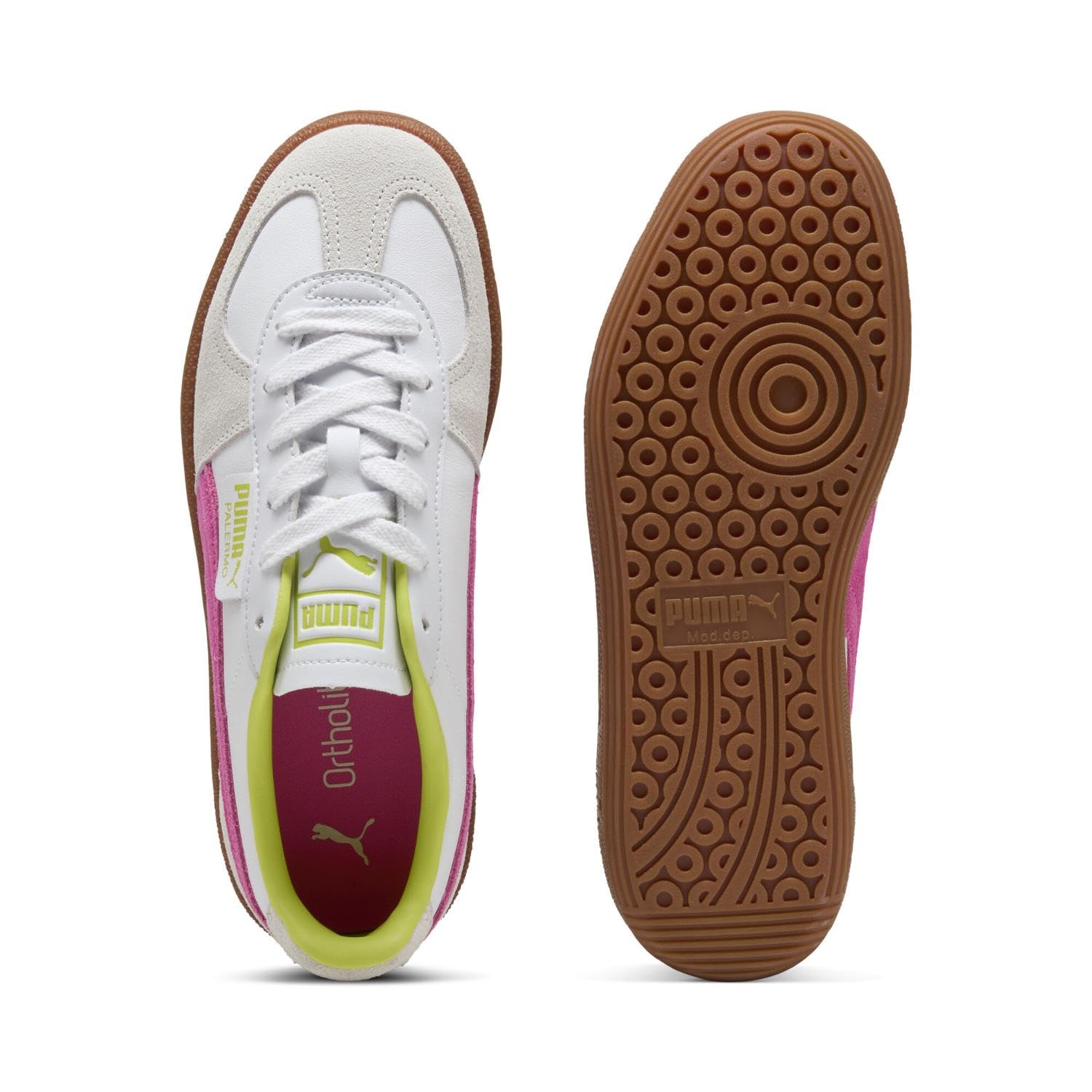 PUMA (Palermo LTH 396464) Męskie Palermo LTH 396464, 25 Jesień Zima Kolor PUMA Biały/Fluoro Różowy (25), 39 EU
