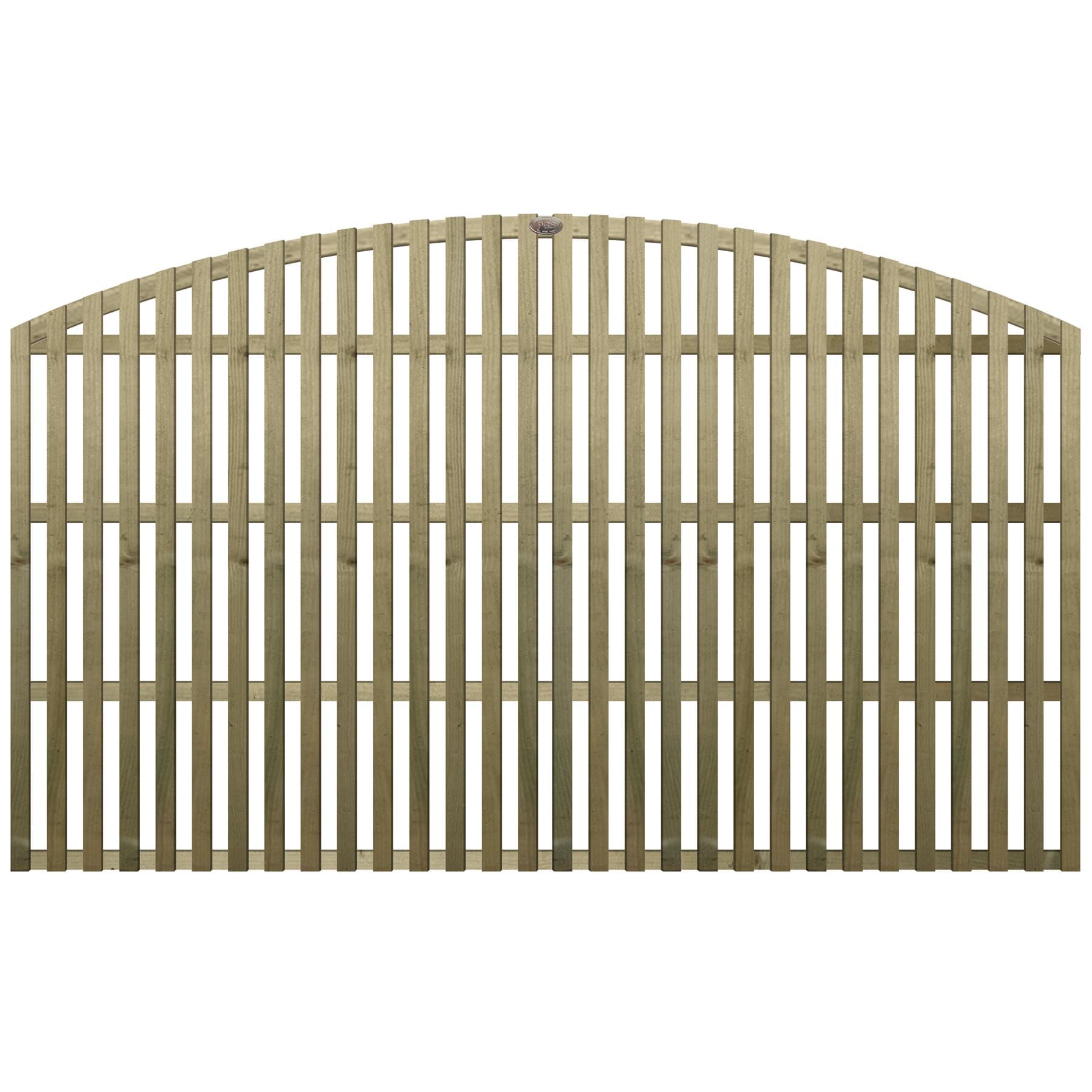 Premier Florence, 6ft x 3ft (3 Pack) Fence Trellis Panel Wooden Vertical Slatted Screen | Decorative Arched Lattice Privacy Topper Extension for Outdoor Living Space (Wide: 182cm x High: 90cm)