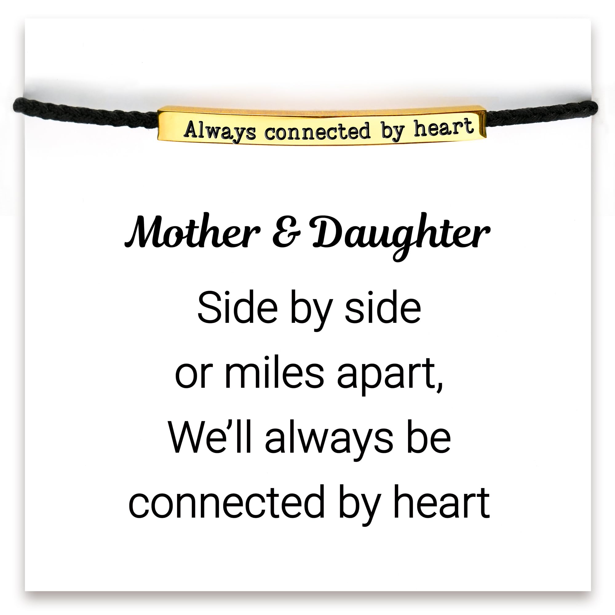 STORYJEWELLERY Daughter Bracelet, Daughter Gifts, Bracelet for Moms and Daughters, Daughters Birthday Gifts from Mom, Graduation Presents, Inspirational Jewelry