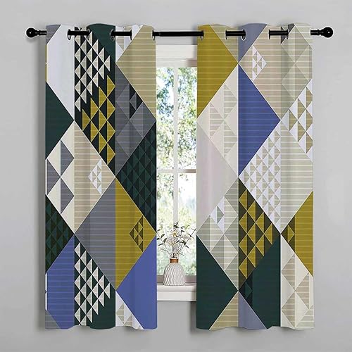 Heat Blocking Curtain Modern Decor Grommet Short Garage Door Curtains Cortinas para Separar Cuartos 85Inch Width by 108Inch Length,2 Panels