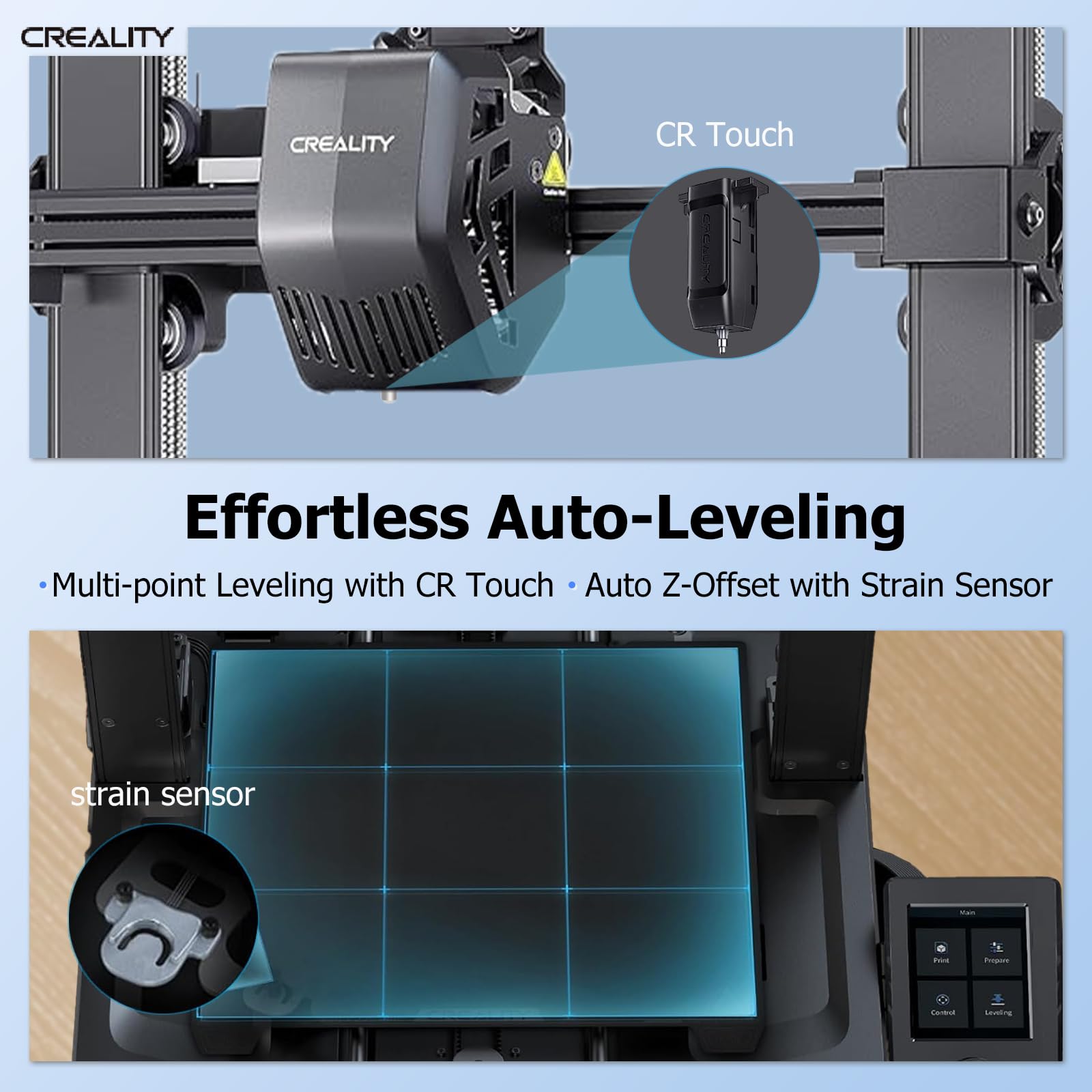 Creality Ender 3 V3 SE, Stampante 3D Veloce 250mm/s, Livellamento Auto CR Touch, Estrusore a Trasmissione Diretta, Caricamento Auto del Filamento, Guida Lineare con Doppio Asse Z Asse Y, 220x220x250mm