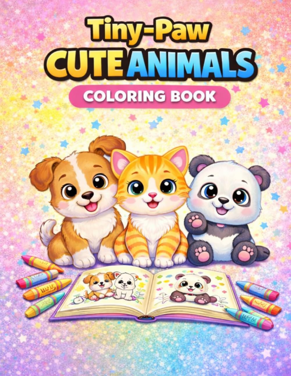 Tiny-Paw CUTE ANIMALS COLORING BOOK: Fun and Easy Baby Animals Coloring Pages for Kids, Toddlers, Preschoolers, and Early Learners Ages 4-8: Fun and ... Preschoolers, and Early Learners Ages 4-8