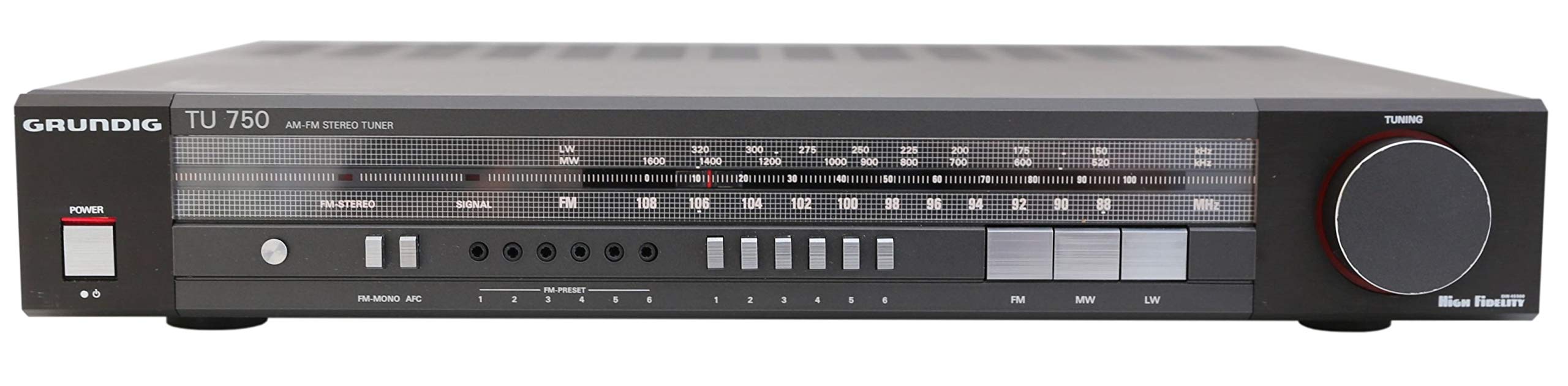 Grundig TU 750 Stereo Tuner in schwarz