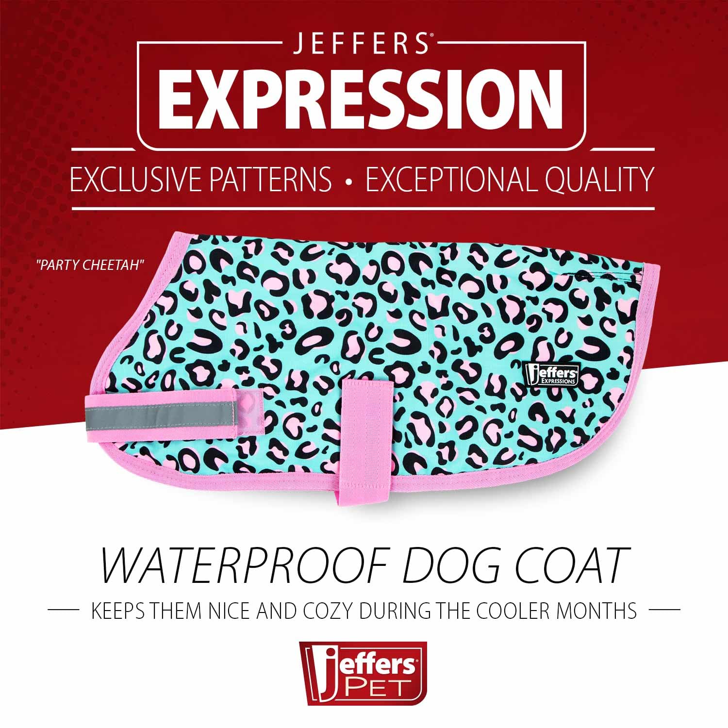 Jeffers Expression Dog Blanket, Party Cheetah, 28