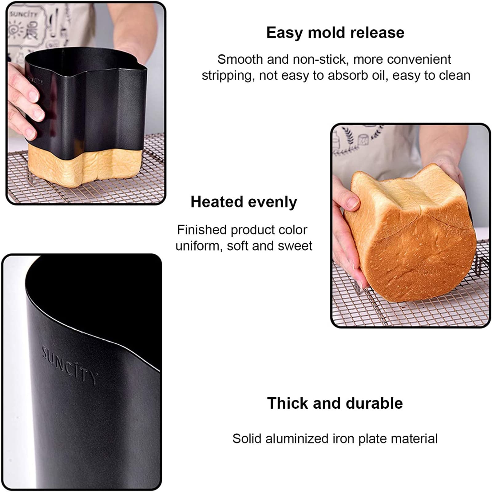 Molde antiadherente para pan con forma de gato con forma de gato para hornear pan de Navidad y postres, molde de tostadas para gatos, molde reutilizable antiadherente para molde de pan de gato