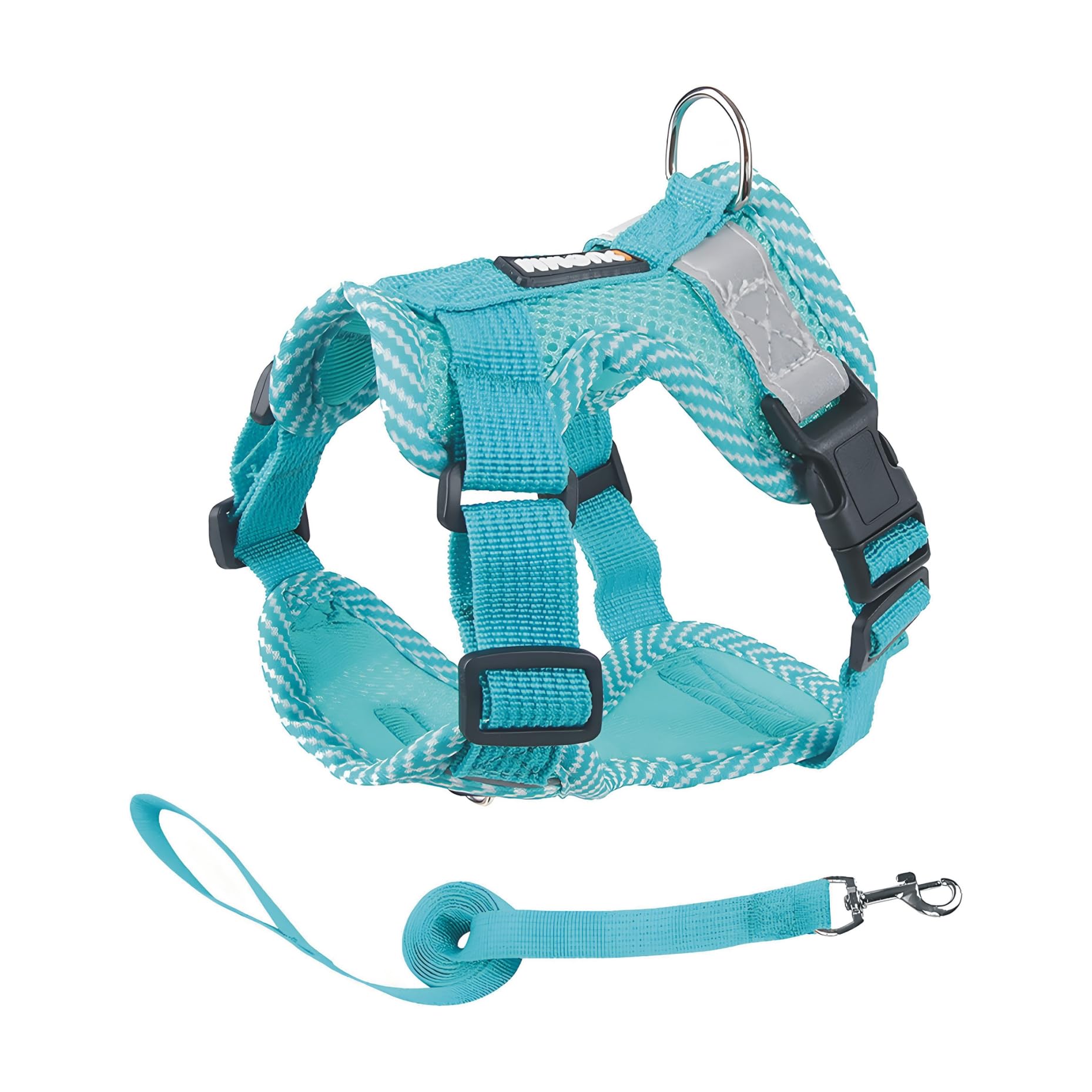 No-Pull Dog Harness for 7-10 lbs Pets, Reflective Escape-Proof Vest with Front Clip, Includes 1.5m Leash