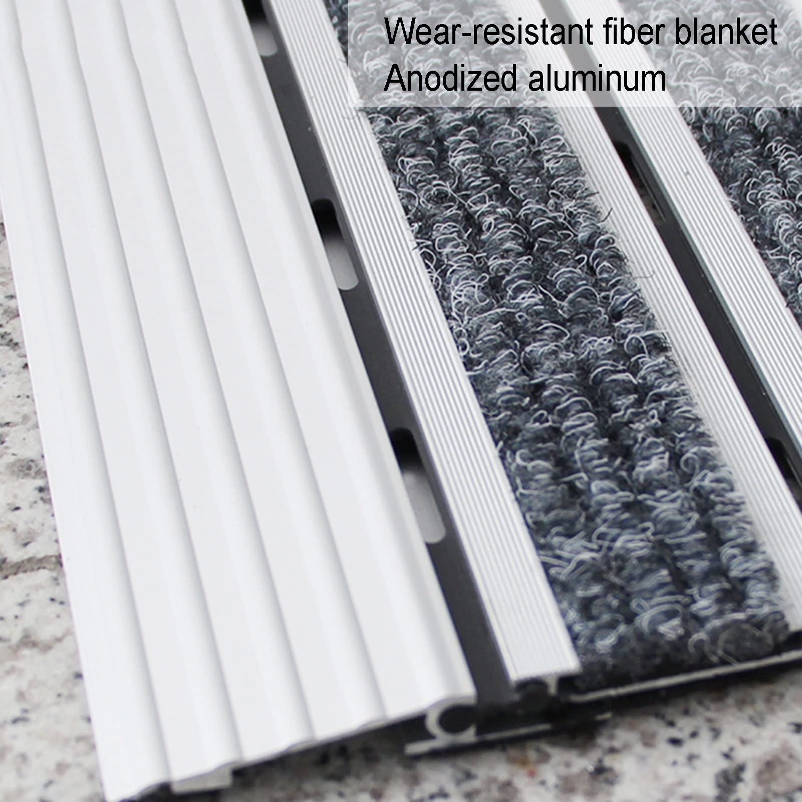 Außenmatten, Rutschfester Willkommensteppich aus Aluminiumlegierung, robuste Eingangsmatten für Bürogebäude, leicht zu reinigende Schuhabstreifer-Fußmatte für Terrassenrasen, benutzerdefinie