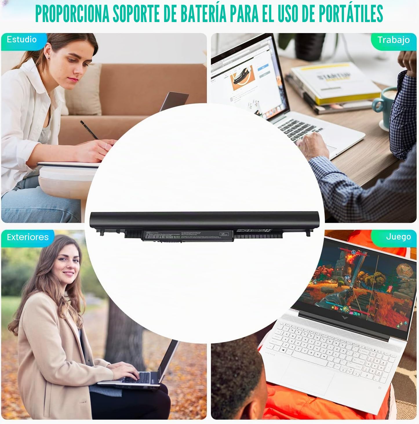 919701-850 919700-850 JC04 JC03 Batería de Repuesto para portátil HP 15-BS 15-BW 17-BS Notebook PC 15-BS015DX 15-BW000 17-BS049DX 17-BS011DX 250-G6 HSTNN-LB7V TPN-W129 Nuevo [14.8 V/2200mAh/33Wh]