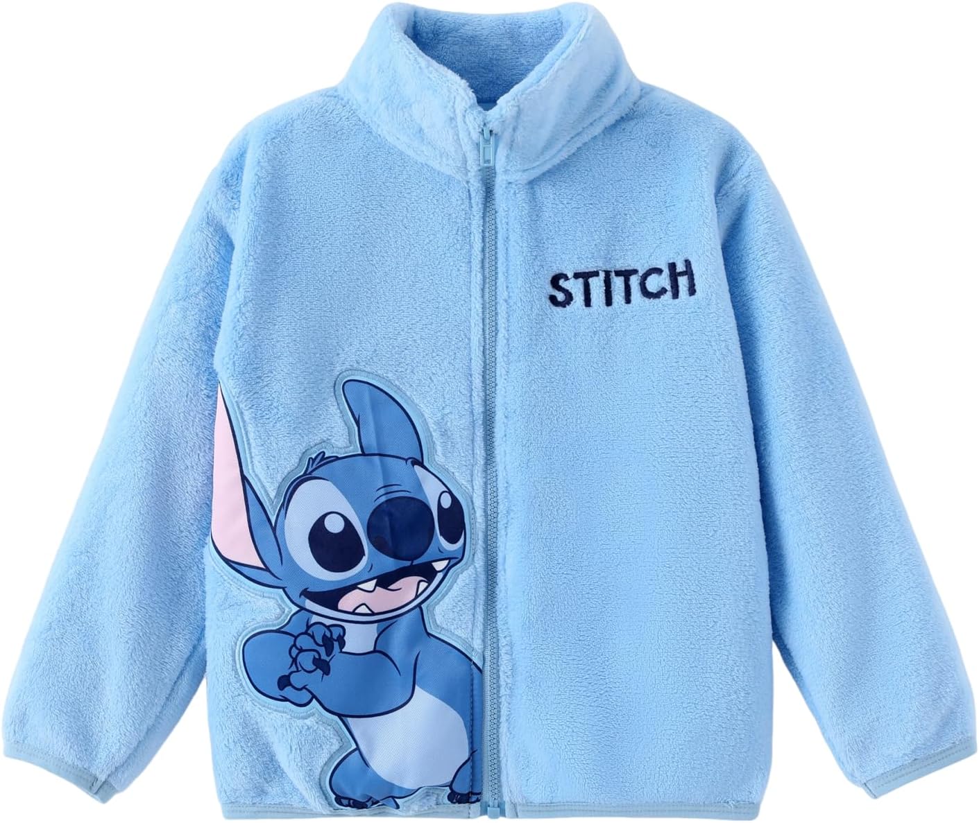 Disney Stitch Frozen Elsa Minnie Mickey Girls/Boys Fleece Jacket Full Zip Sherpa Fuzzy Warm Winter Outwear Coat 2-13 Years