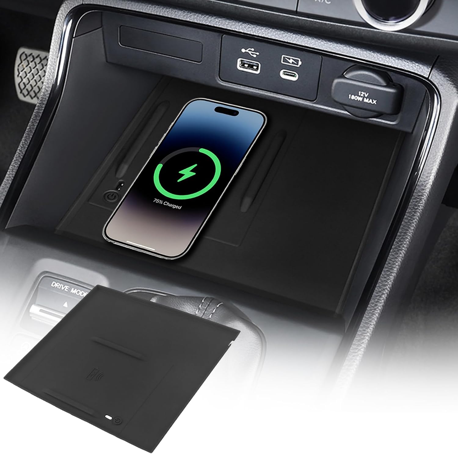 Car Center Console Wireless Charging Mat for Honda CRV CR-V 2023 2024 2025