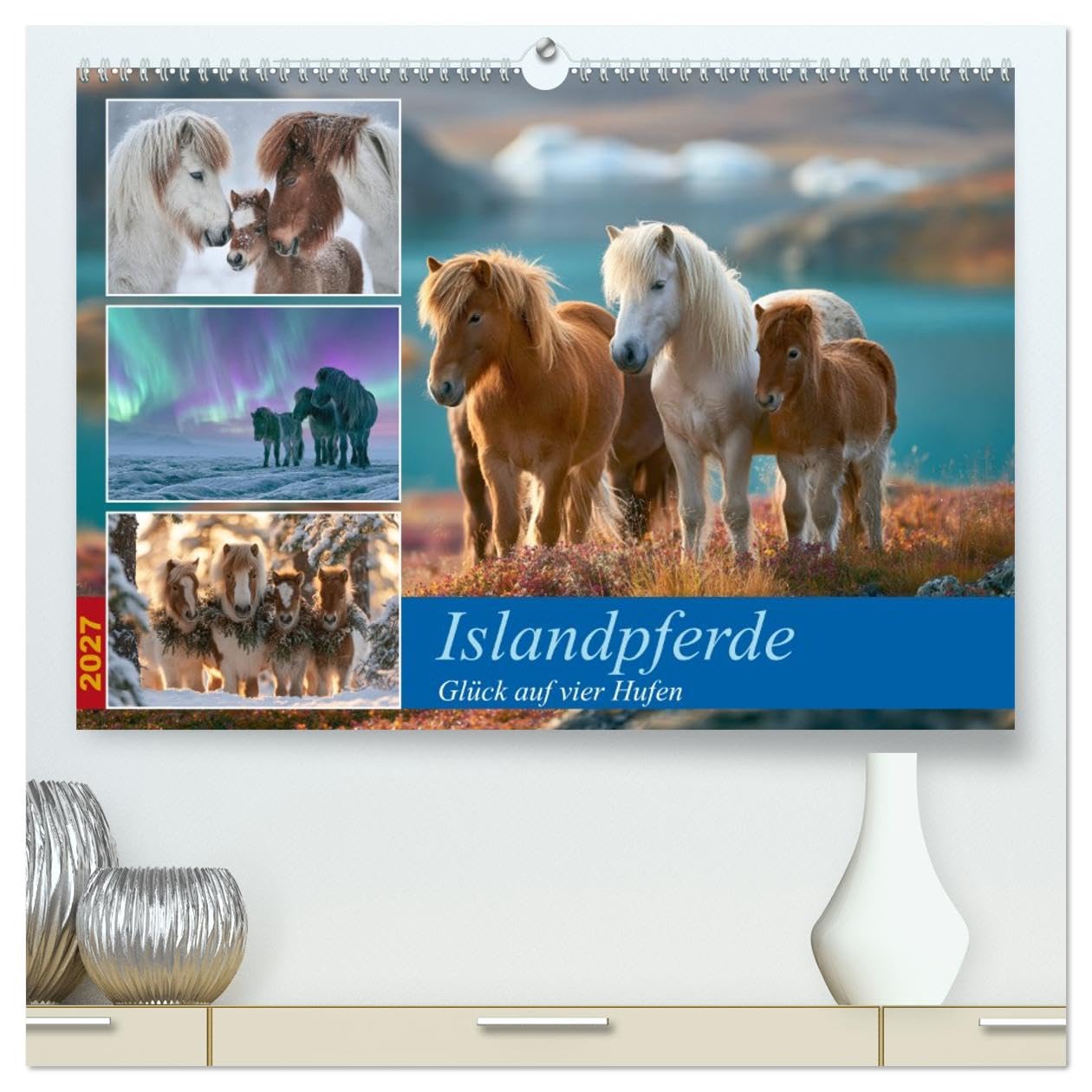 CALVENDO · Islandpferde (Kalender 2027) | DIN A2 Querformat · Premium-Wandkalender · Zwölf Monate voller beeindruckender Bilder zeigen majestätische Pferde…
