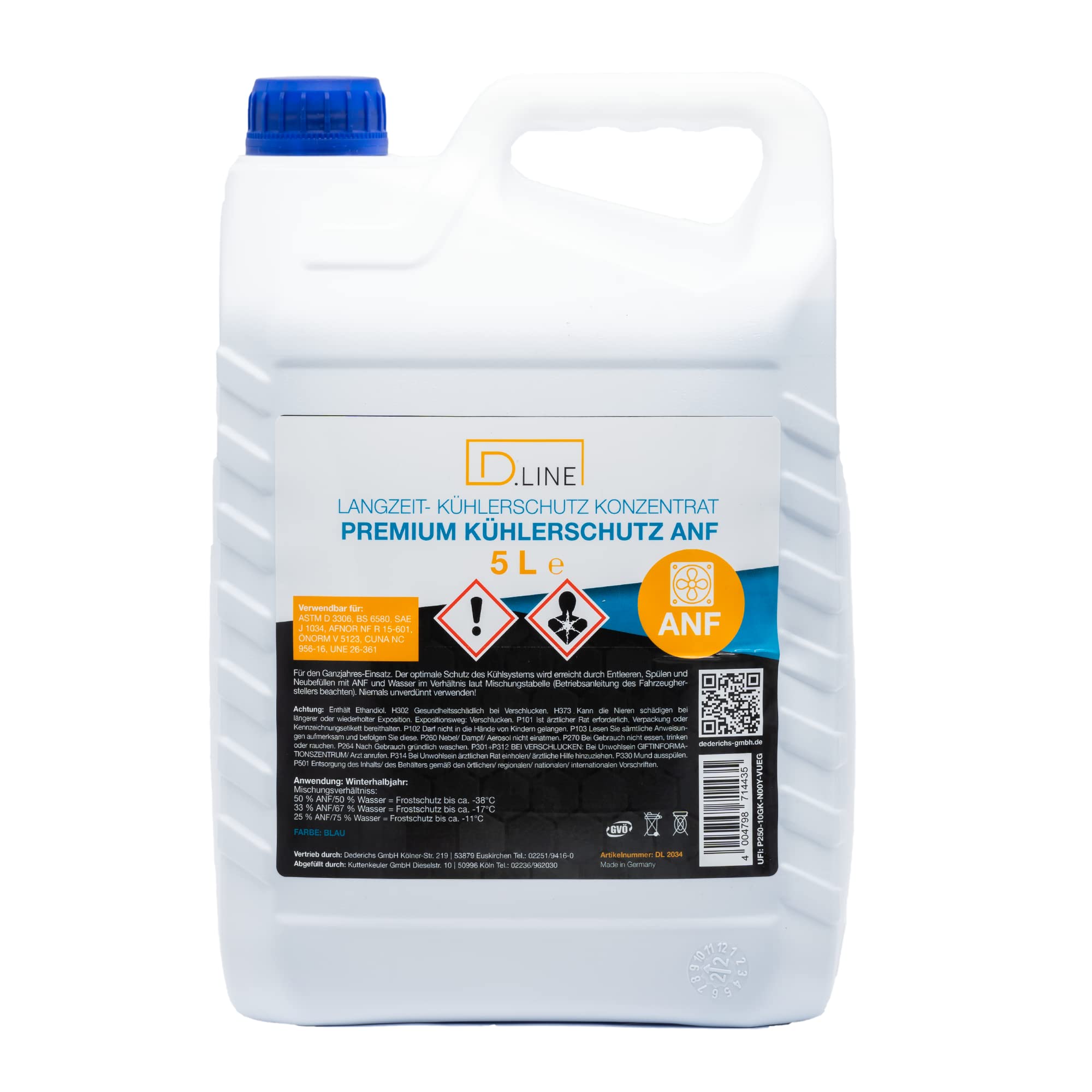 D.LINE Kühlerschutz Konzentrat ANF 40, 5 Liter (2X 5 Liter)