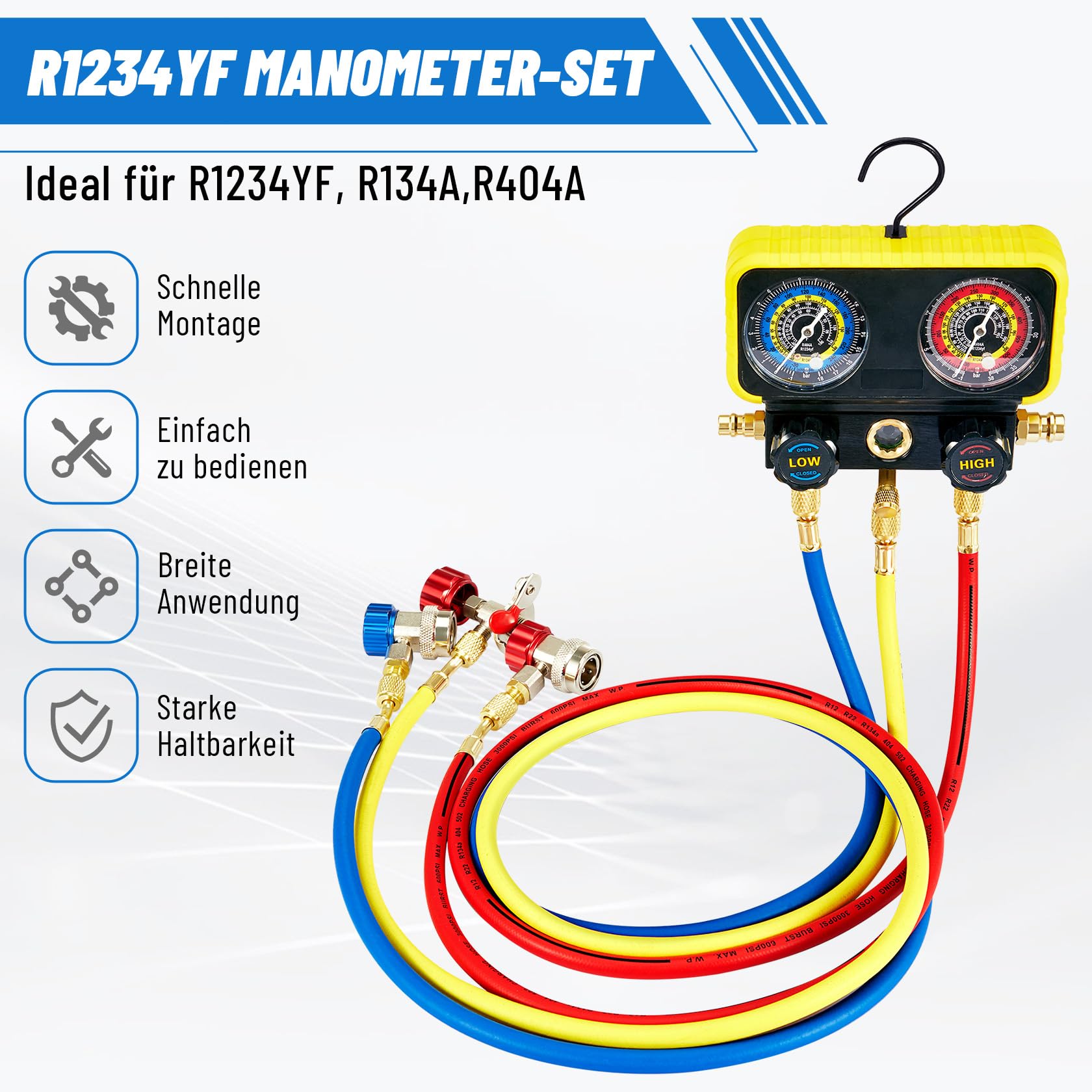 R1234YF Zelfdichtende Kan Tap Met R134A Tank Adapt... – Vicedeal