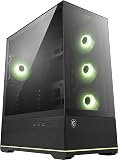MSI MAG PANO 110R PZ – Boîtier PC de Jeu Moyen – Panneau latéral en Verre trempé – 3 Ventilateurs ARGB de 120 mm – Support de Refroidissement Liquide jusqu'à 360 mm – Panneau en Maille pour Une - 1