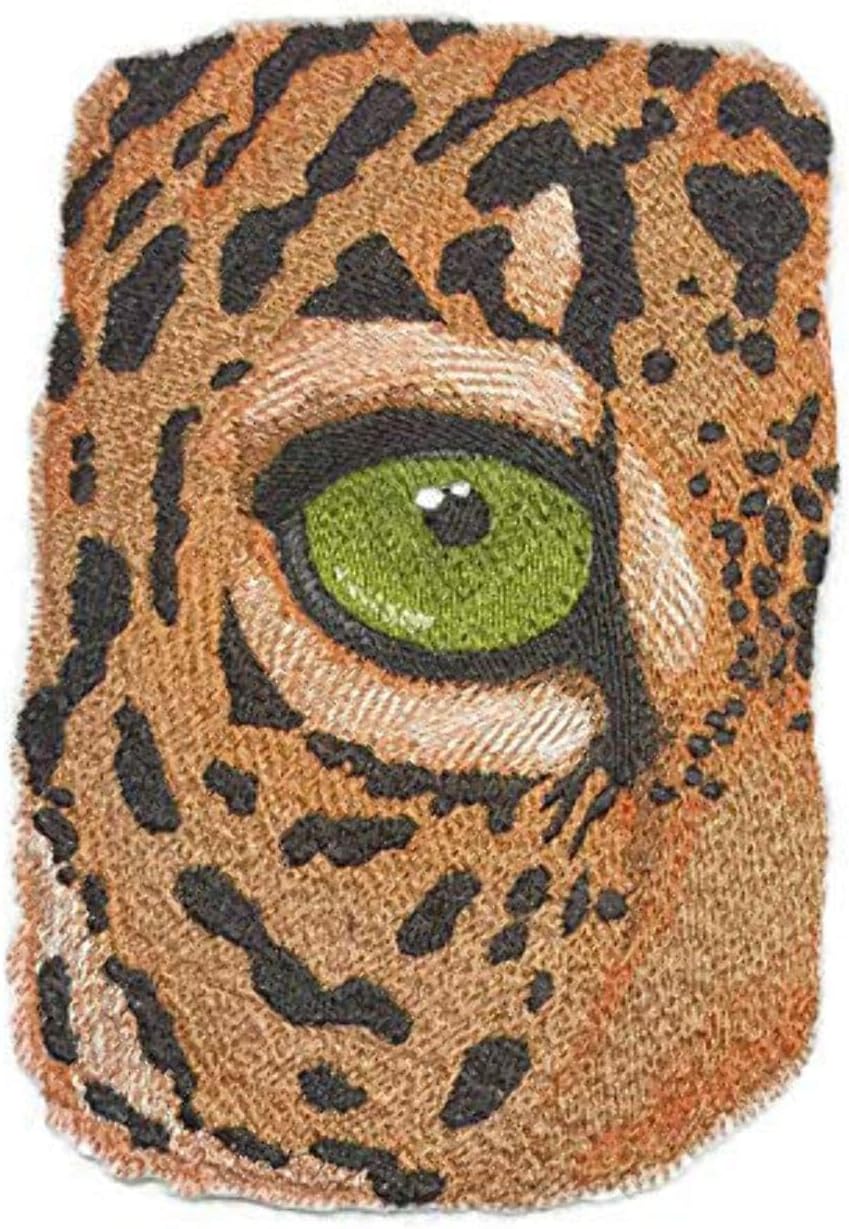 Custom and Unique Eye of Jaguar Embroidered Iron on/Sew Patch [6.87" *4.63"] [Made in USA]