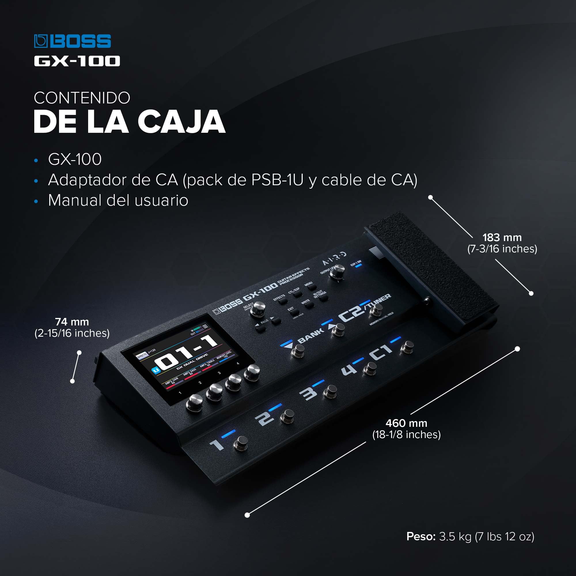 ギター BOSS GX-100 Guitar Effects Processor BOSS GX-100 | Avanzado procesador de efectos de guitarra