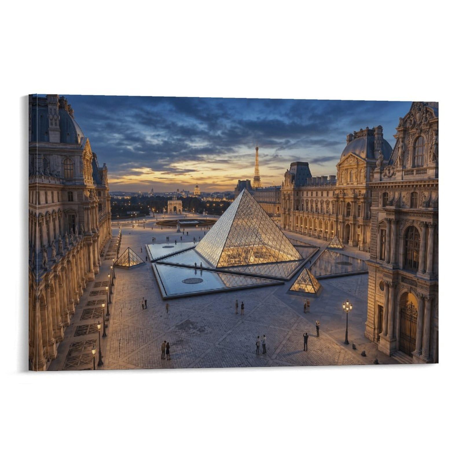 XPASHIQWC Louvre Museum Paris Poster Artwork Canvas Prints Picture Modern Wall Art Picture Wall Hanging for Dining Room Kitchen Home Office Decor 24x36inch(60x90cm)