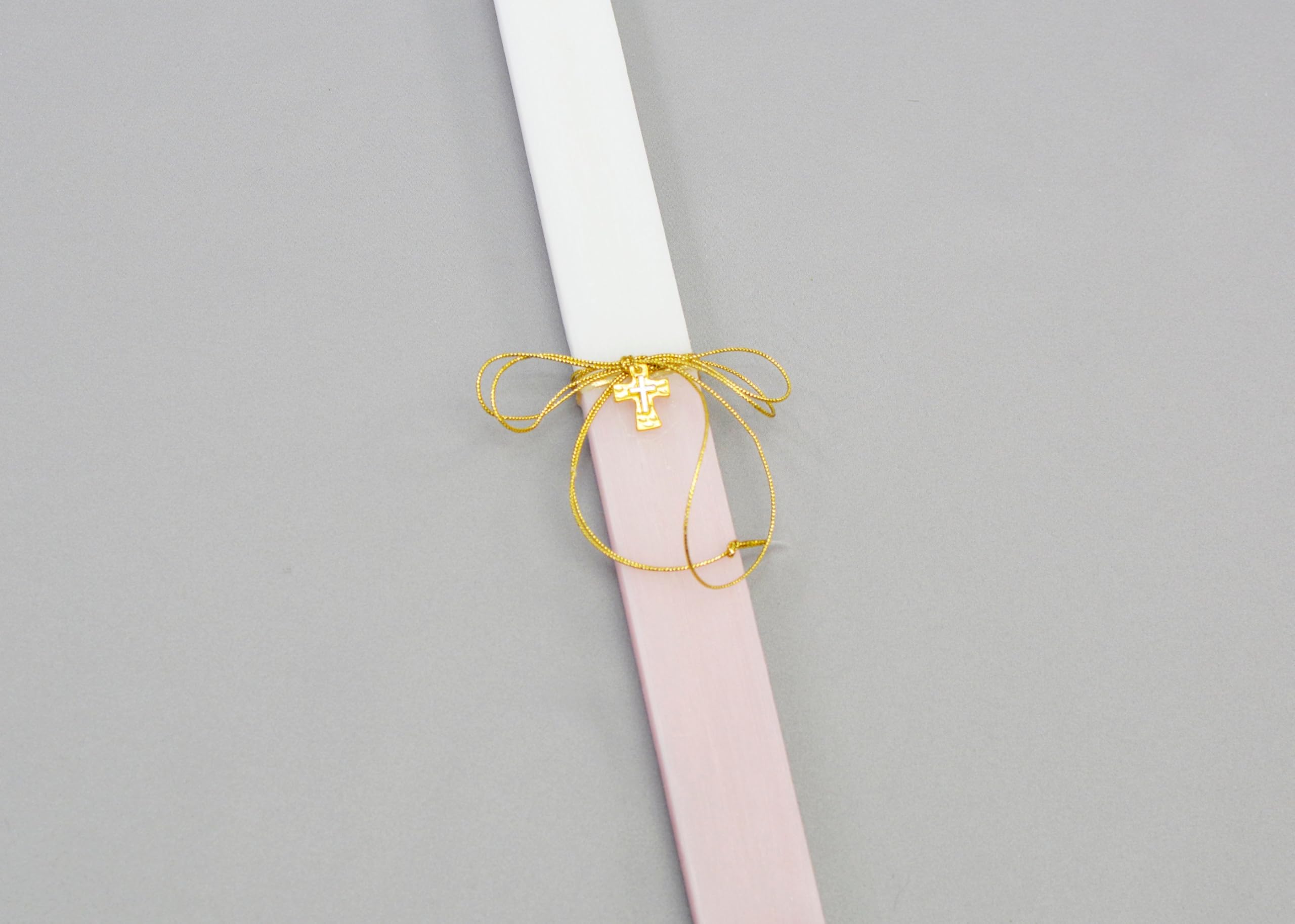 Heavenly Hues Easter Candles - Pink | Gold Cross Easter Lambathes | Colorful Pascha Candles