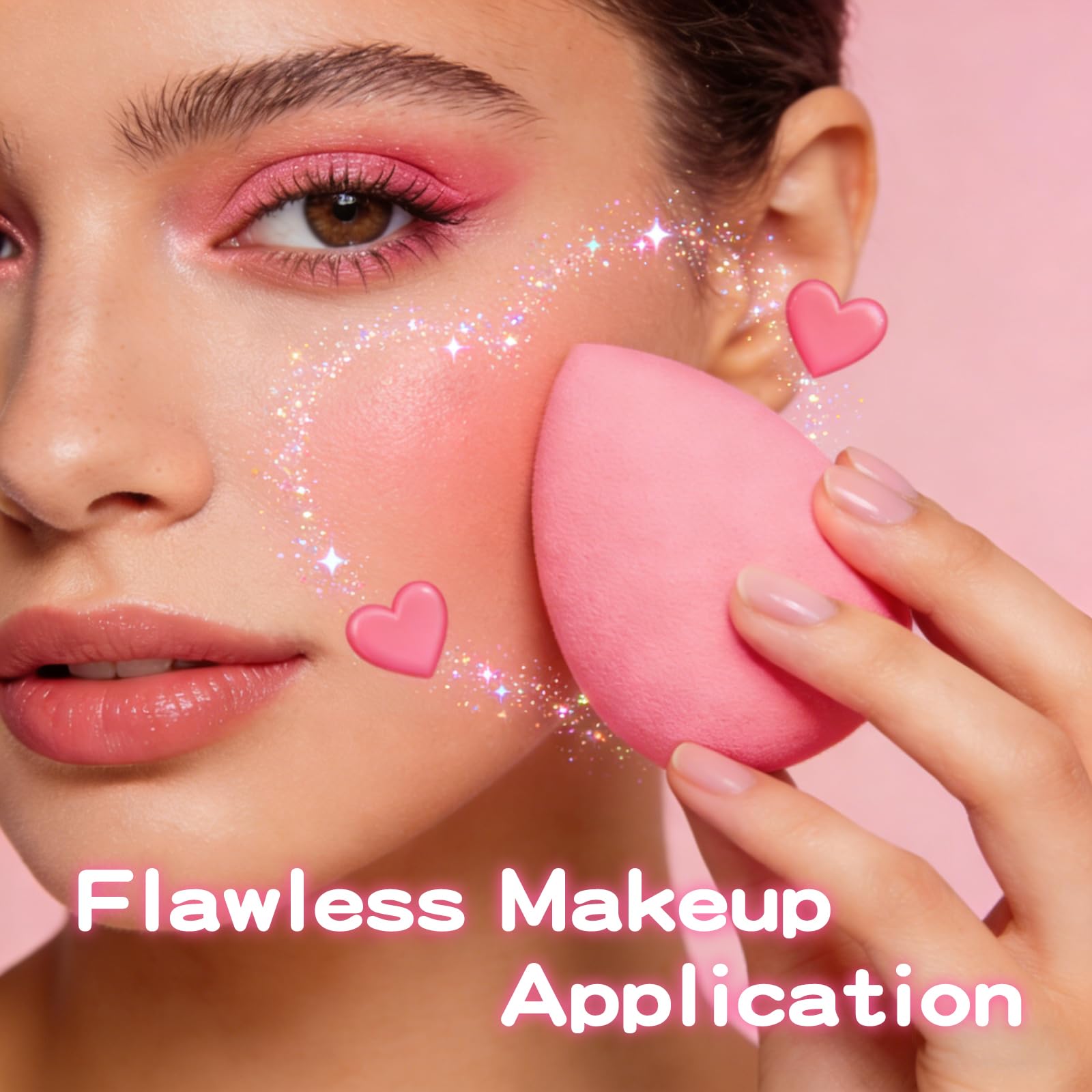 Make-up-Schwämme-Set, latexfrei, weich und wiederverwendbar, für Nass-/Trockenanwendung, Puderquaste für Grundierung und Concealer, waschbare Make-up-Schwämme, 15-teilig