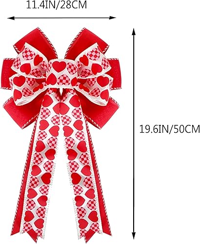 Miniatura 2 de Decoración de árbol del día de San Valentín lazo para decoración de árbol de San Valentín con corazón rojo y rosa para corona boda fiesta pared