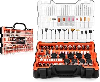 480Pcs Rotary Tool Accessories Kit, GOXAWEE 1/8 inch Shank Rotary Tool Accessory Set, Multi Purpose Universal Kit for Cutting, Drilling, Grinding, Polishing, Engraving & Sanding