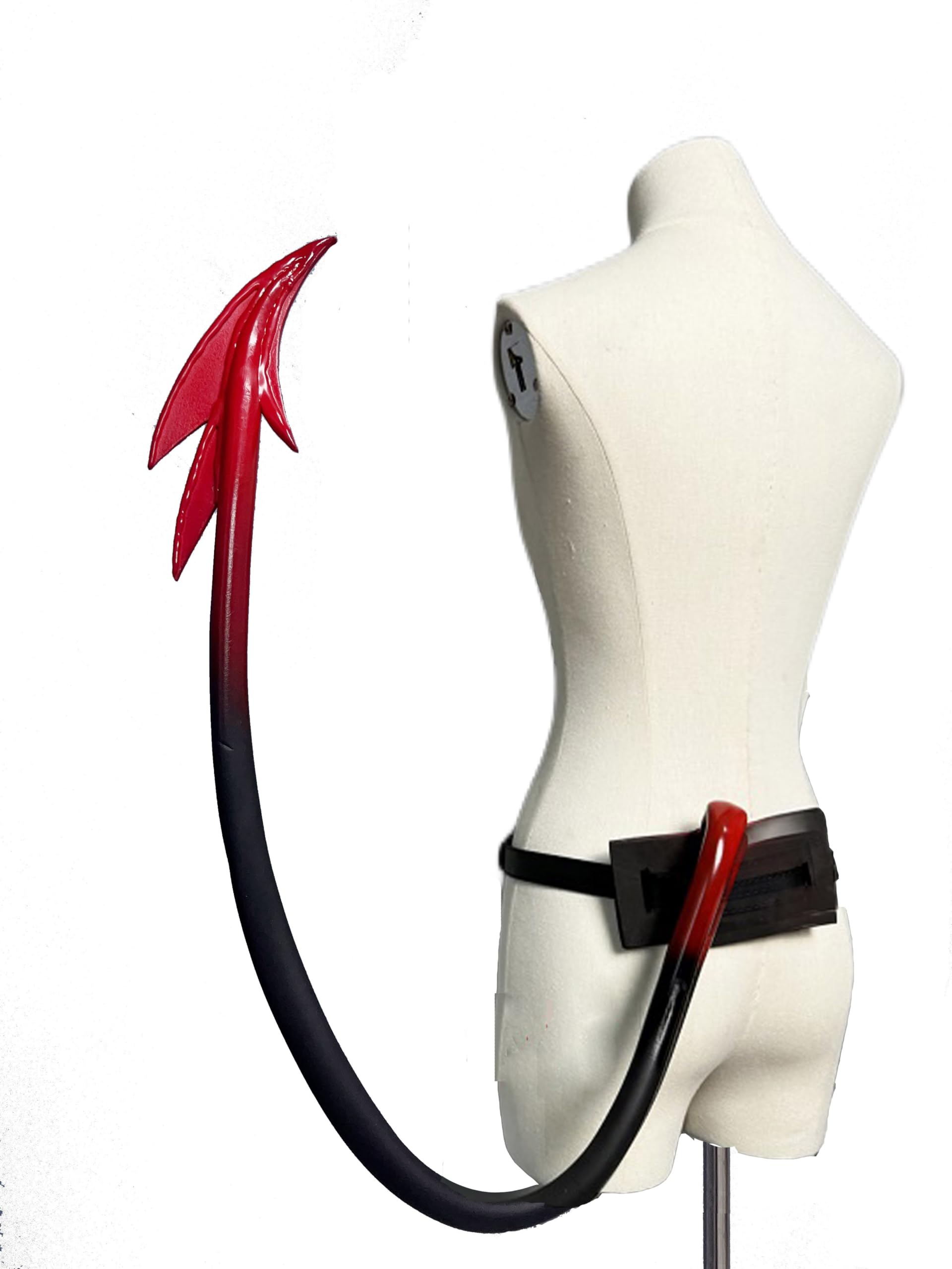 Demen Teufel Schwanz Cosplay Requisiten Nette Liebe Herz Dämon Schwanz (Schwarz Rot)