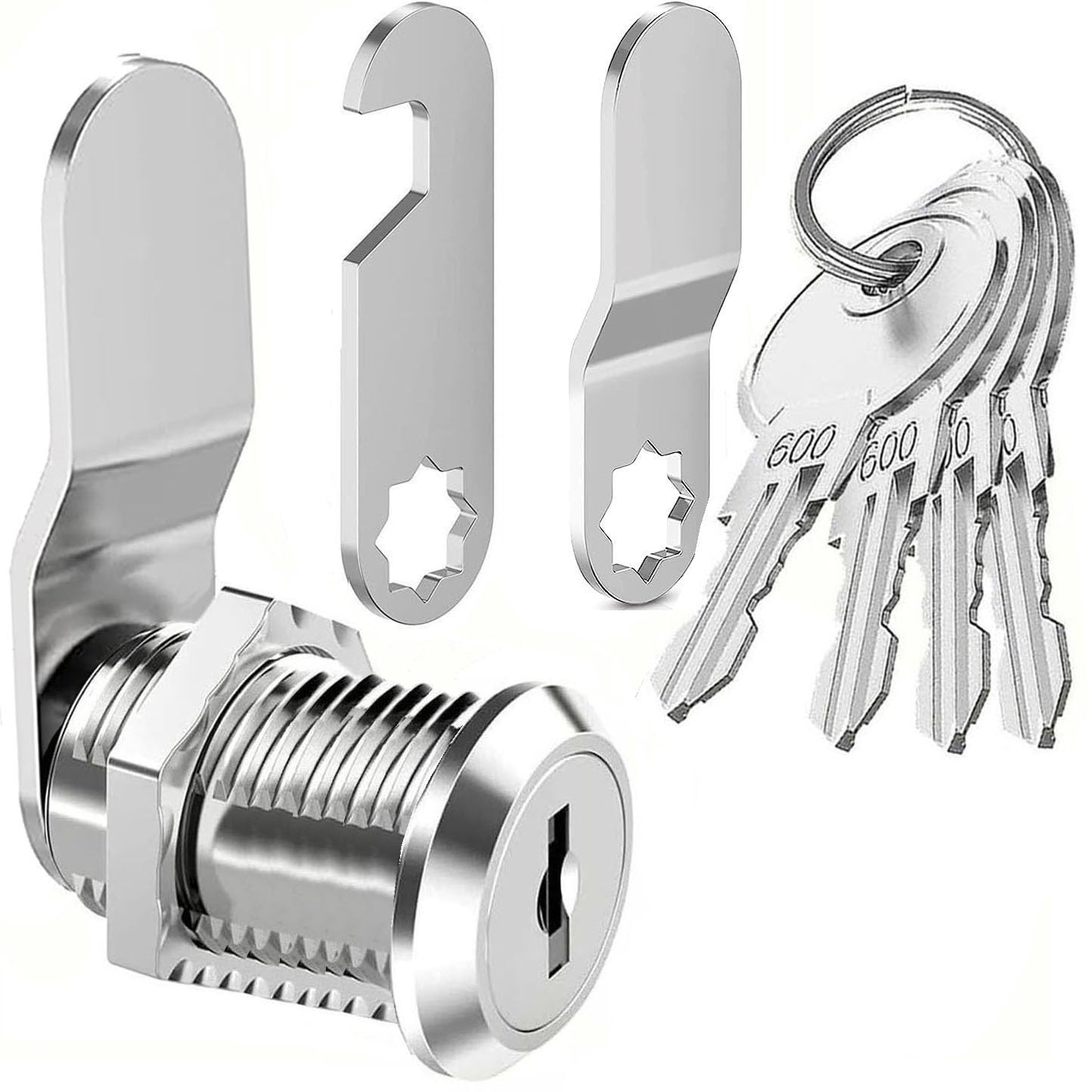 Litensh Cerradura de Buzón Con 4 Llaves, de Cámara de Gabinete, Cajón, Tocador y Armario de Muebles (16MM)