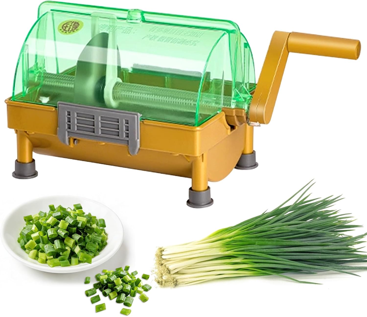 Hand Scallion Cutter, Commercial Green Onion Slicer Chopped 3mm Shreds for Scallions,Green Onions,Spring Onions,Leeks,Cilantro,Garlic, Scallion Shredder for Home and Restaurant
