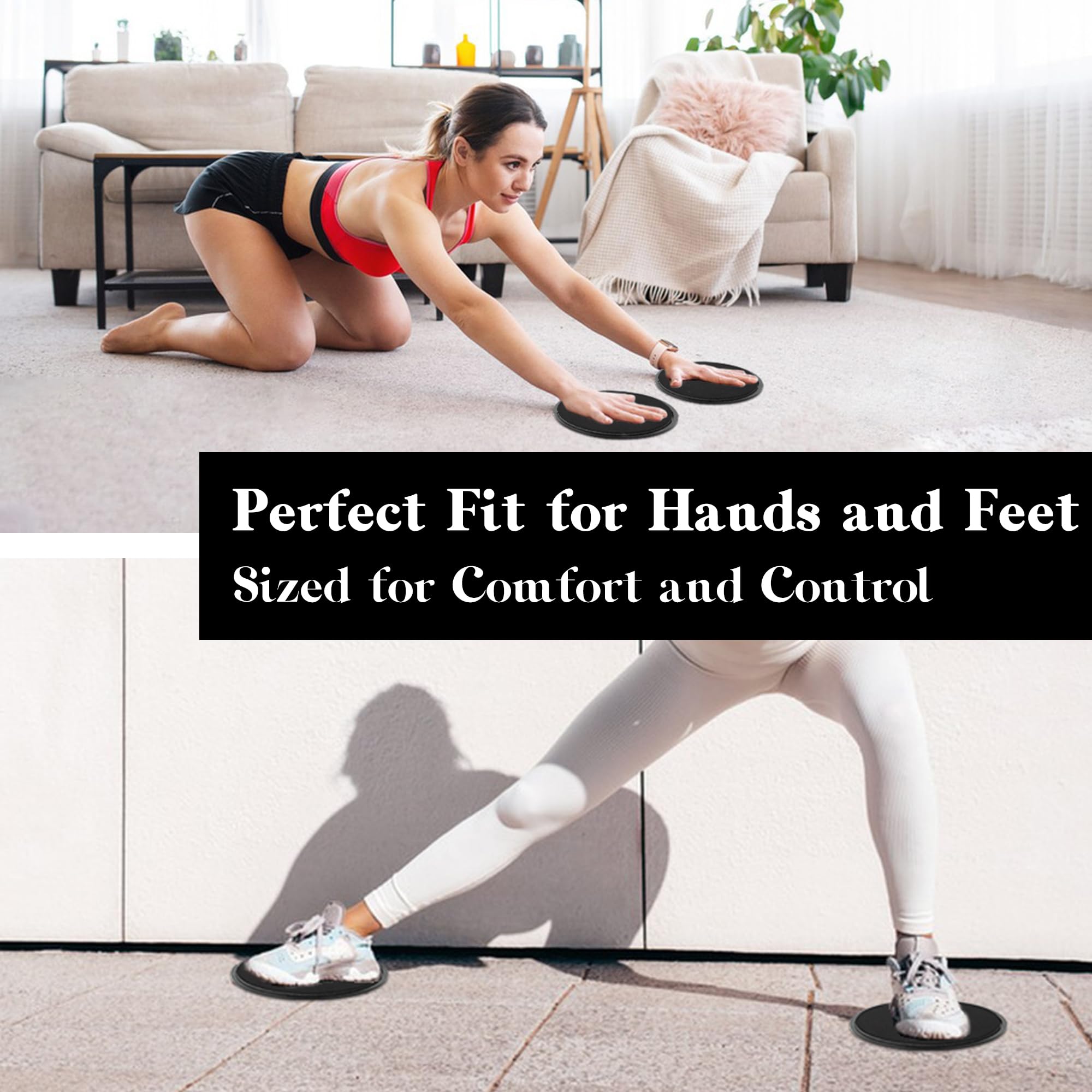 ZILLEEN Deslizadores de núcleo de ejercicio para entrenamiento, pilates, discos deslizantes