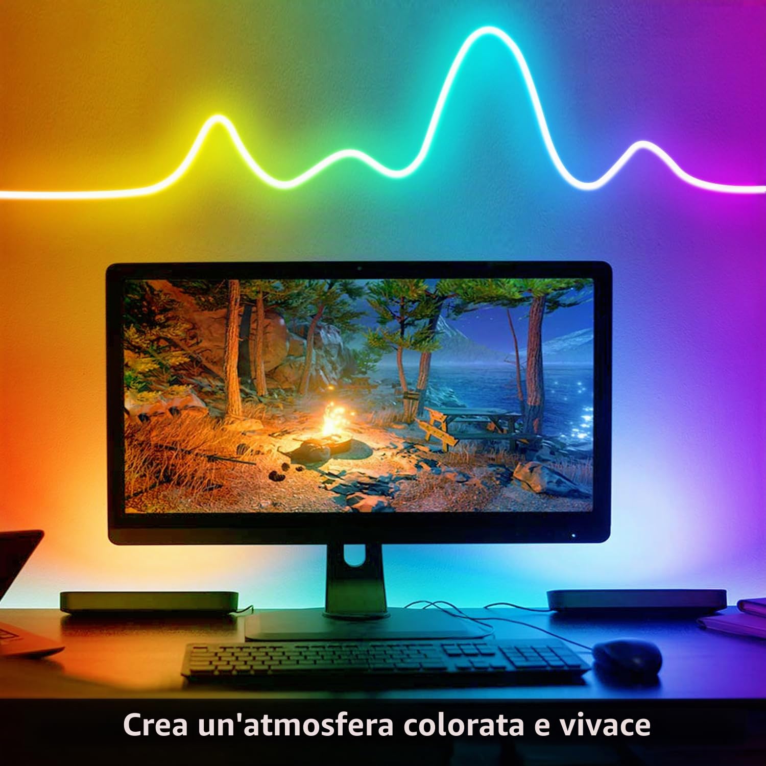 segrass Striscia LED al neon, DC 24 V, 40 m, RGB, telecomando tramite app, flessibile, impermeabile, per camera da letto, sala giochi, decorazione per esterni (2 rotoli da 20 m)