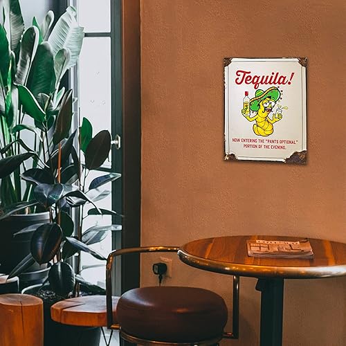 Miniatura 5 de Desperate Enterprises Tequila - Letrero de lata opcional para pantalones decoración nostálgica de metal vintage fabricado en Estados Unidos