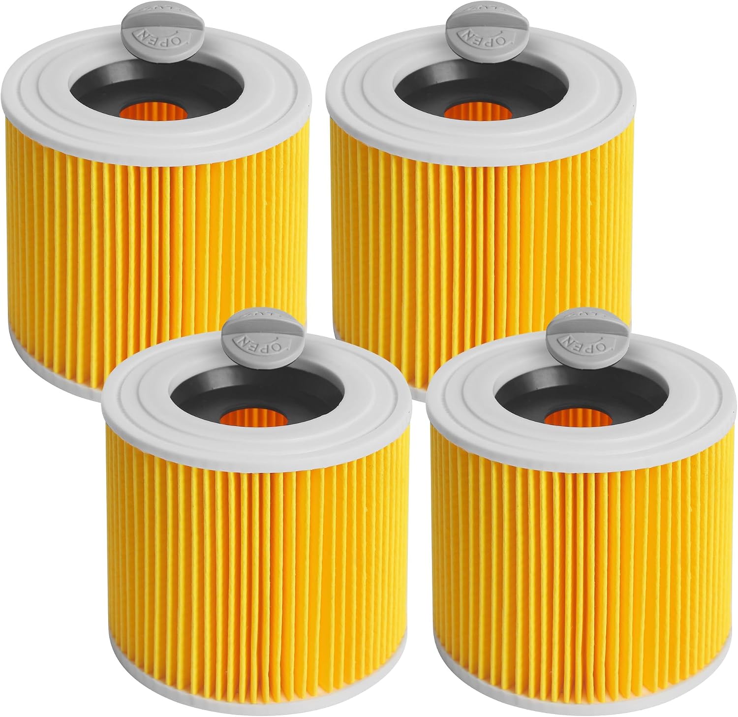 4 Stück Ersatzfilter für Kärcher WD3 Filter