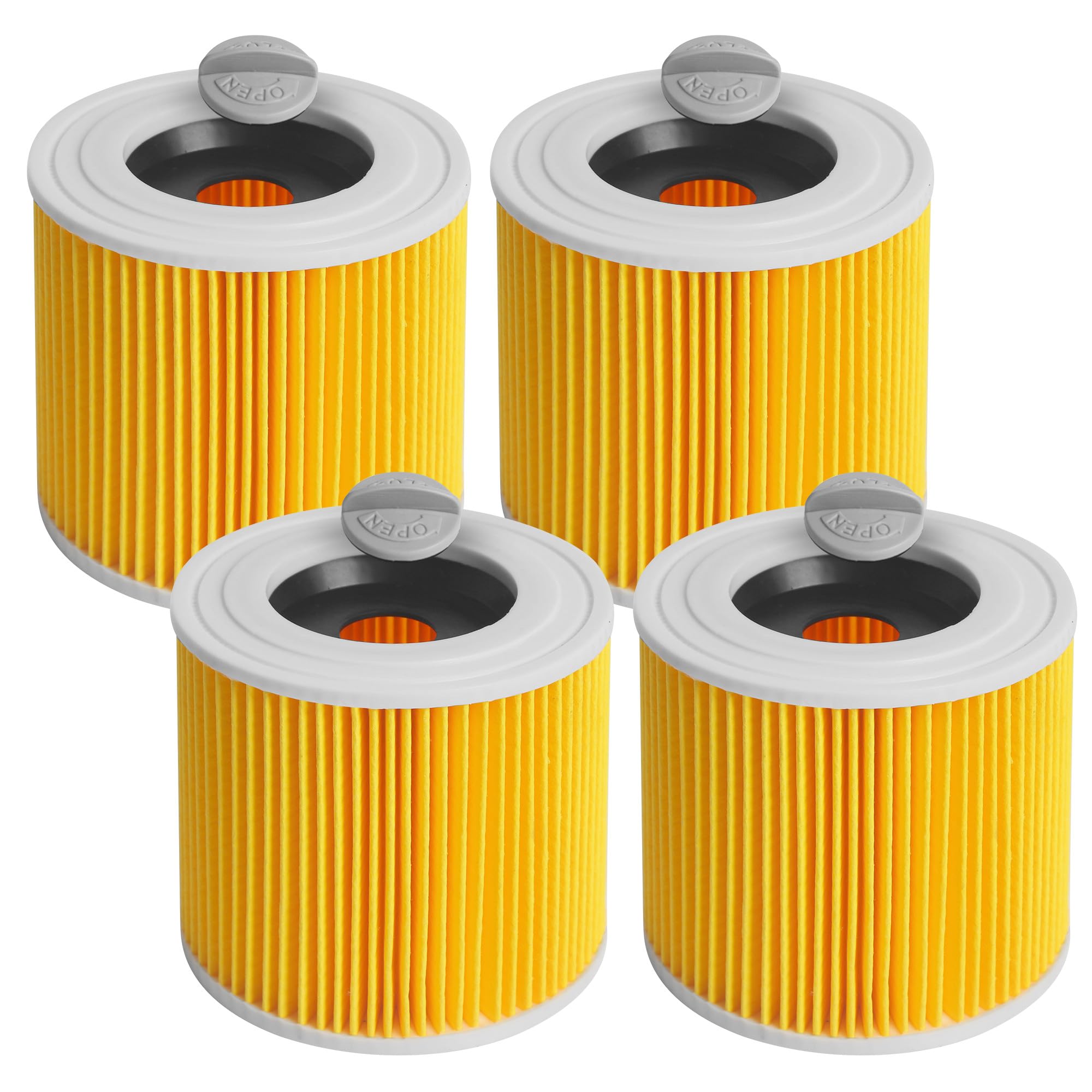 4 Stück Ersatzfilter für Kärcher WD3 Filter, Filter für Kärcher WD3 WD2 WD1 MV3 MV2 A K KNT NT SE VC, Ersatzteile für Kärcher 6.414-552.0/6.414-772.0/6.414-547.0