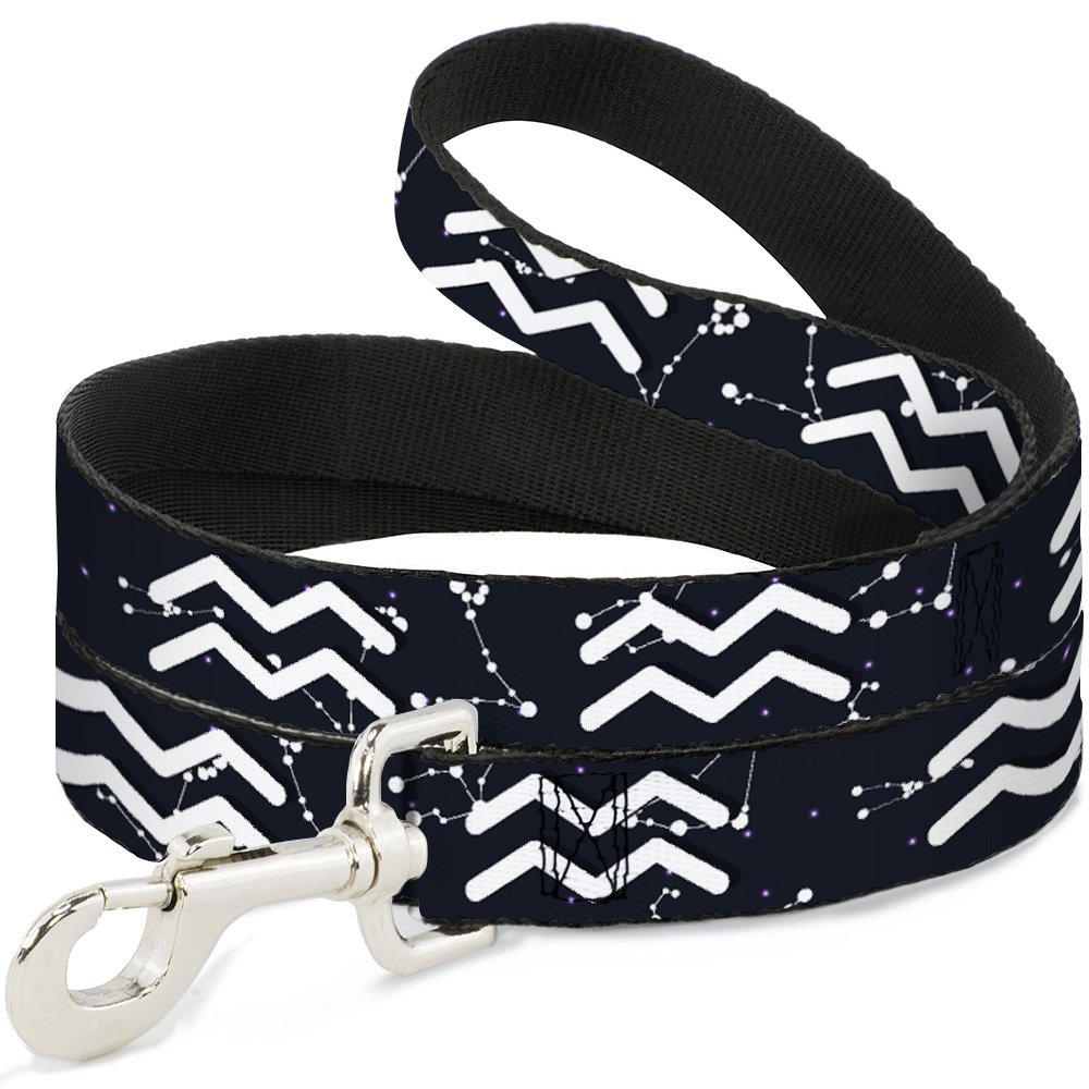 Llavero de Acuario Buckle-Down resistente con enganche metálico y diseño zodiacal bicolores