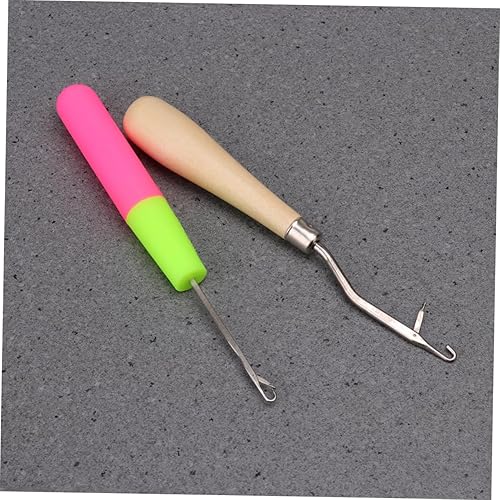 Miniatura 5 de EXCEART 2 unids herramienta de trenza, suministros de tejer, accesorios de tejer, aguja de ganchillo para cabello, juego de herramientas de