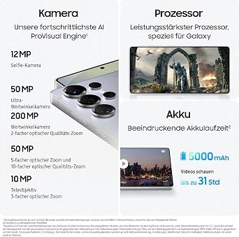 Samsung Galaxy S25 Ultra 5G 2025 (International Version) | GSM Unlocked (T-Mobile) | 1TB Storage + 12GB RAM SM-S938B Qualcomm Snapdragon 8 Elite Android 15 Smartphone (Titanium Black)