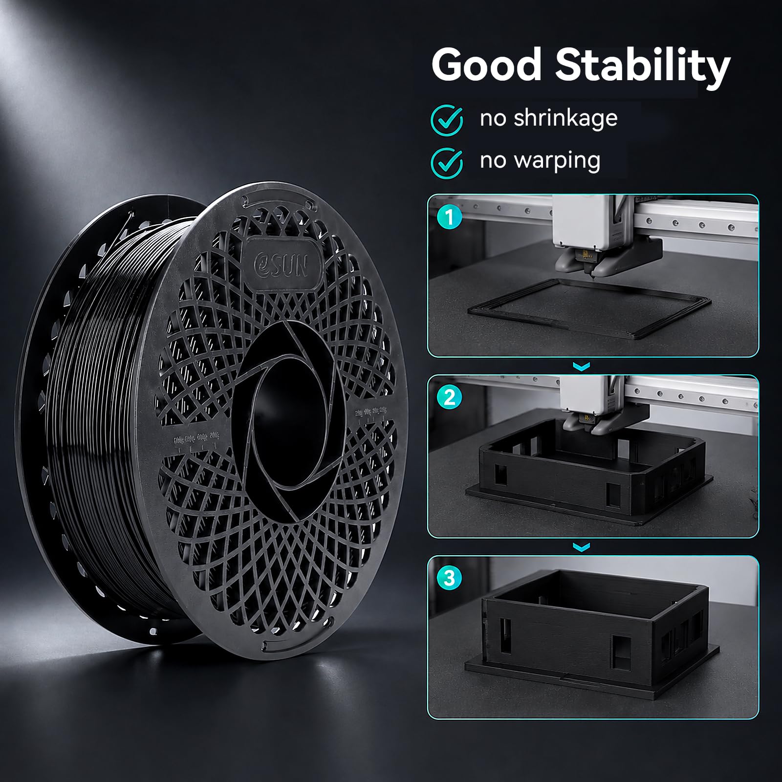 eSUN PETG Filament - Black 1KG -6 eSUN PETG Filament - Black 1KG -6
