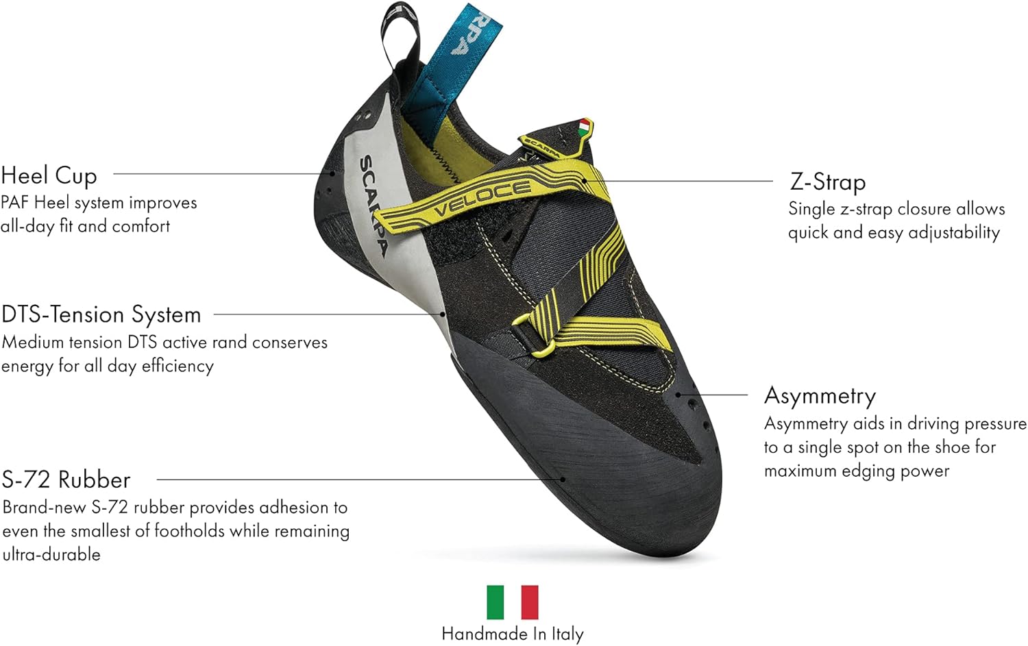 | SCARPA Men's Veloce Rock Climbing Shoes for Gym Climbing | Climbing