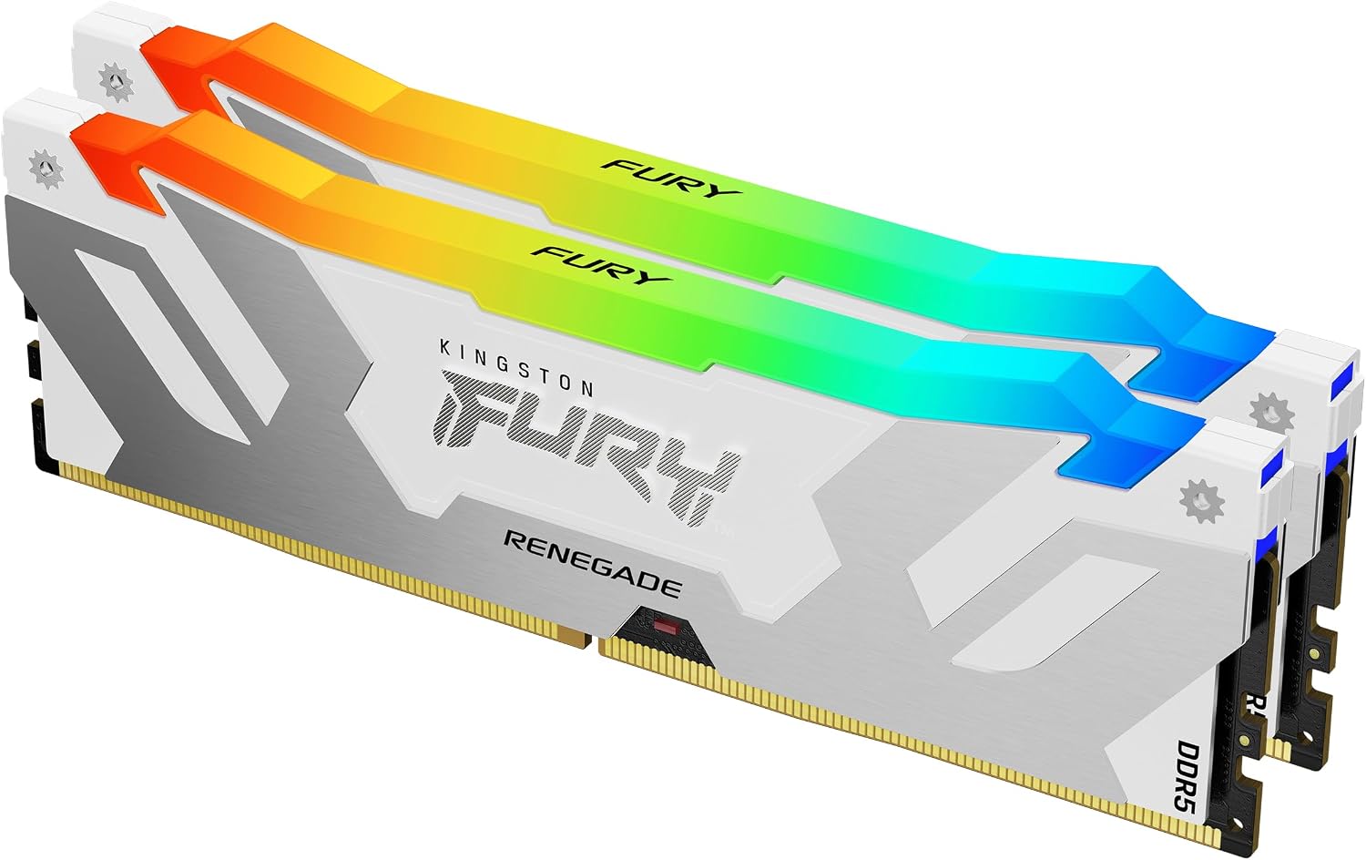 FURY Renegade White RGB 32GB (2x16GB) 6400MT/s CL32 DDR5 DIMM | Infrared Syncing | FURY CTRL Software | Overclocking | Intel XMP 3.0 | Kit of 2 | KF564C32RWAK2-32
