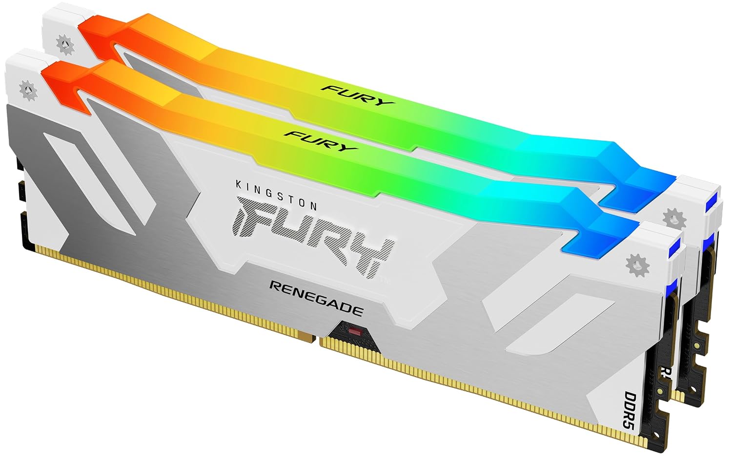 Kingston FURY Renegade White RGB 32GB (2x16GB) 6800MT/s CL36 DDR5 DIMM | Infrared Syncing | FURY CTRL Software | Overclocking | Intel XMP 3.0 | Kit of 2 | KF568C36RWAK2-32 Kingston FURY Renegade White RGB 32GB (2x16GB) 6800MT/s CL36 DDR5 DIMM | Infrared Syncing | FURY CTRL Software | Overclocking | Intel XMP 3.0 | Kit of 2 | KF568C36RWAK2-32
