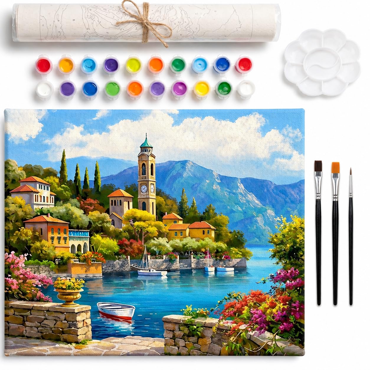 cairnsage Paint by Numbers for Adults | Painting Kit for Adults Beginners | Art Therapy Kit | Colour by Numbers | Canvas