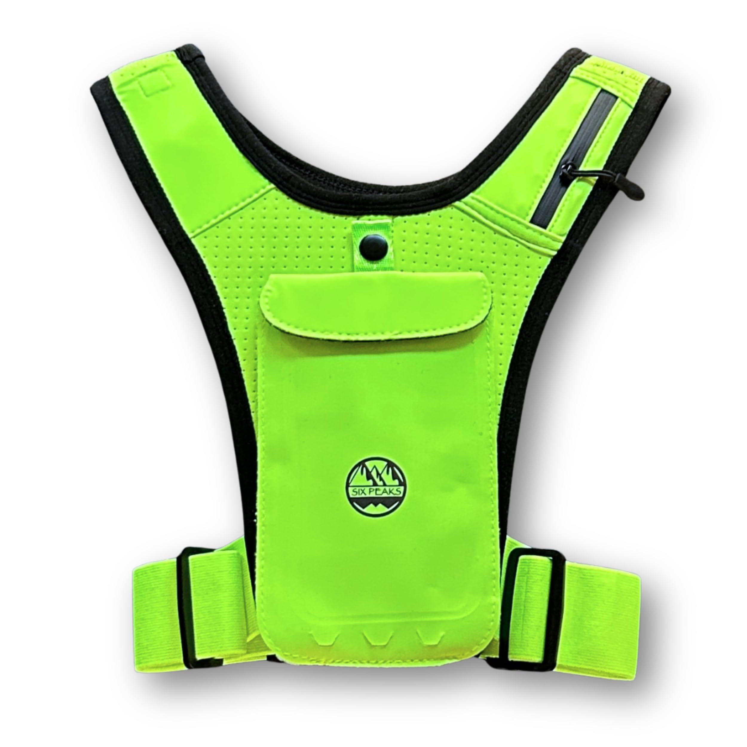 Six Peaks Running Vest with Phone Holder - Yellow - Small