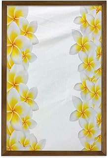 Sponsored Ad - Lunarable Hawaiian Framed Wall Art, Frangipani Blossoms Exotic Nature Garden Plumeria Flower Frame Relaxati...