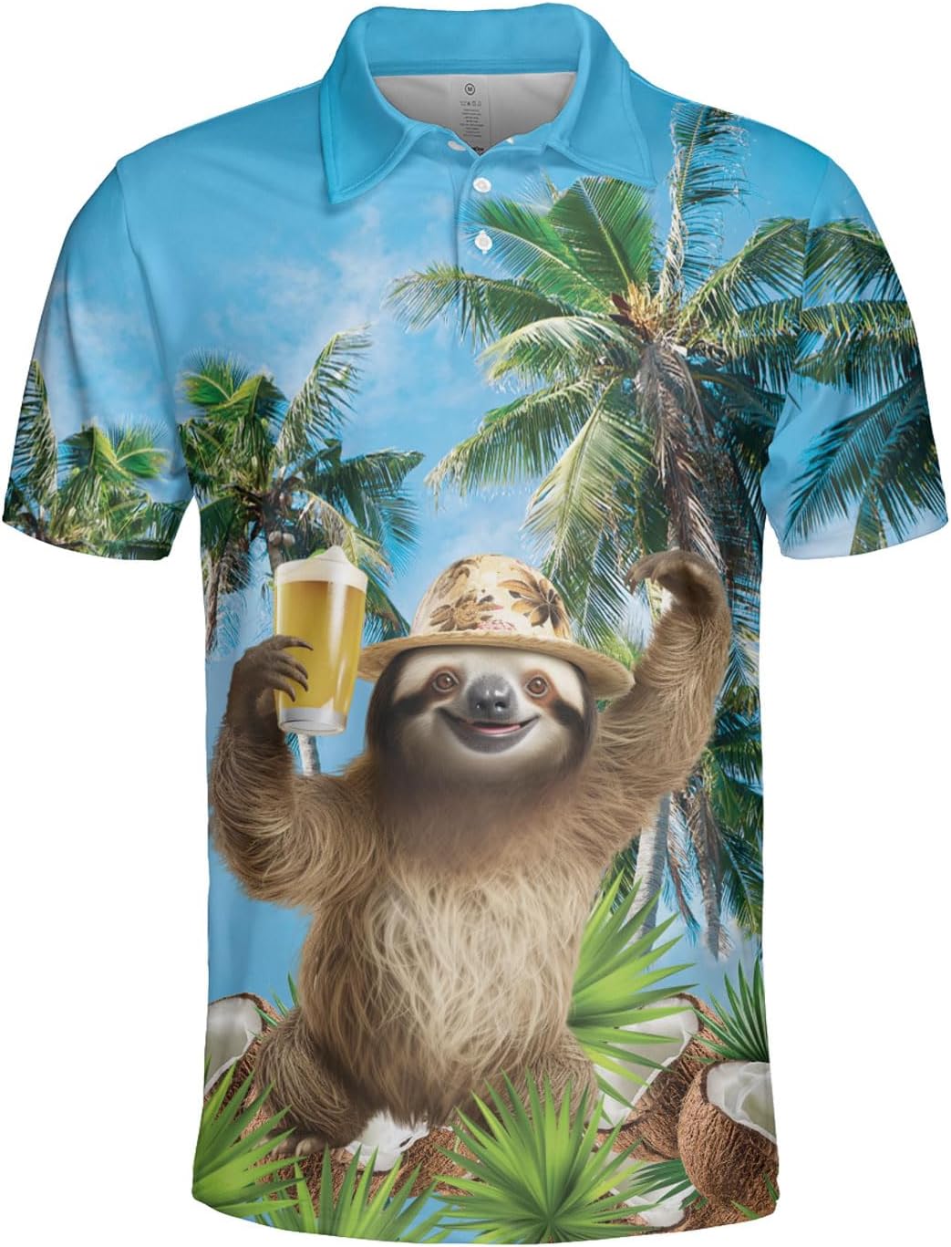 Drinking Beer Polo Shirts for Men Women - Mens Polo Shirts Short Sleeve 3D Summer Print Funny Golf Polo Dry Fit Set 32