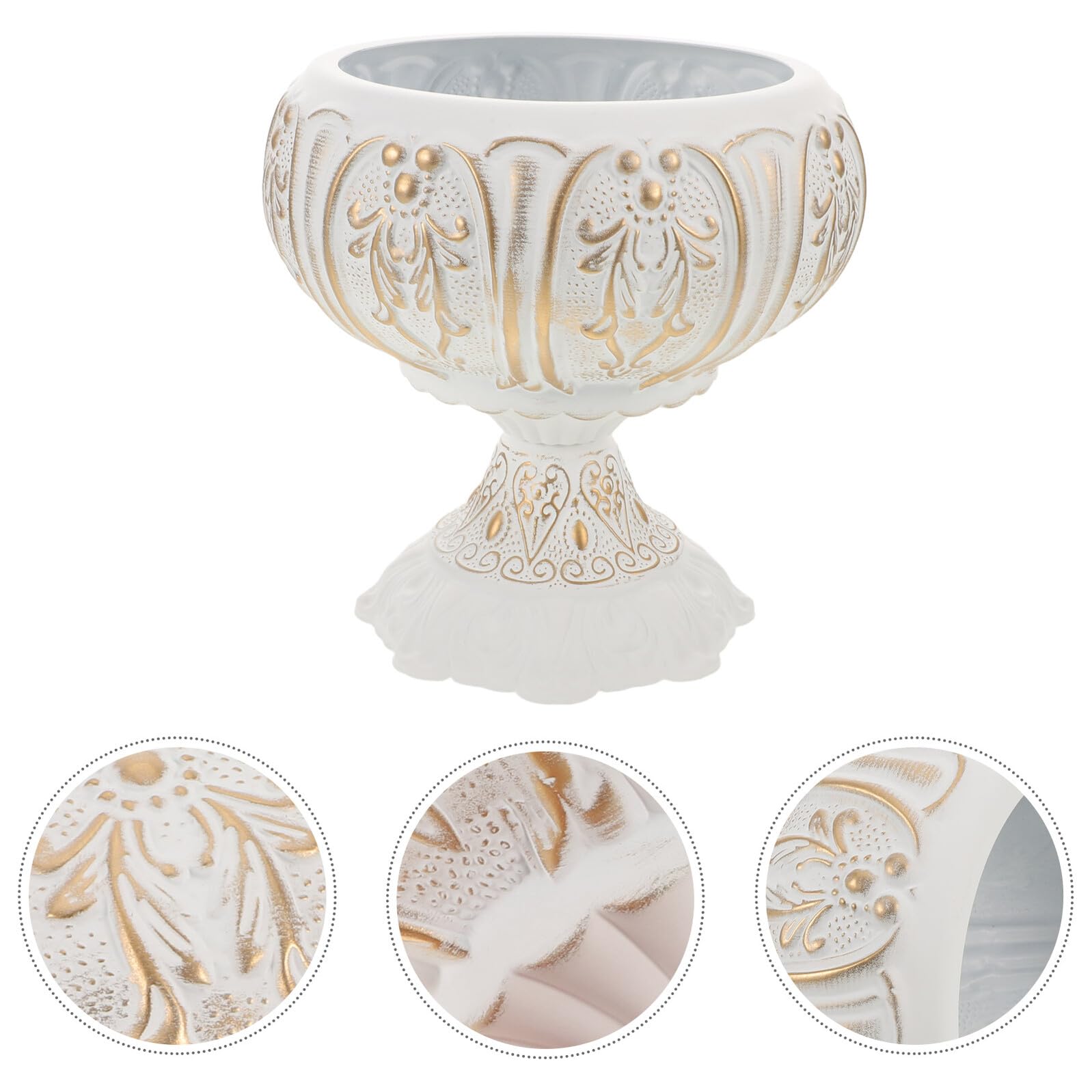 Abaodam Pot de Fleurs à Large Ouverture en Fer Blanc D'extérieur