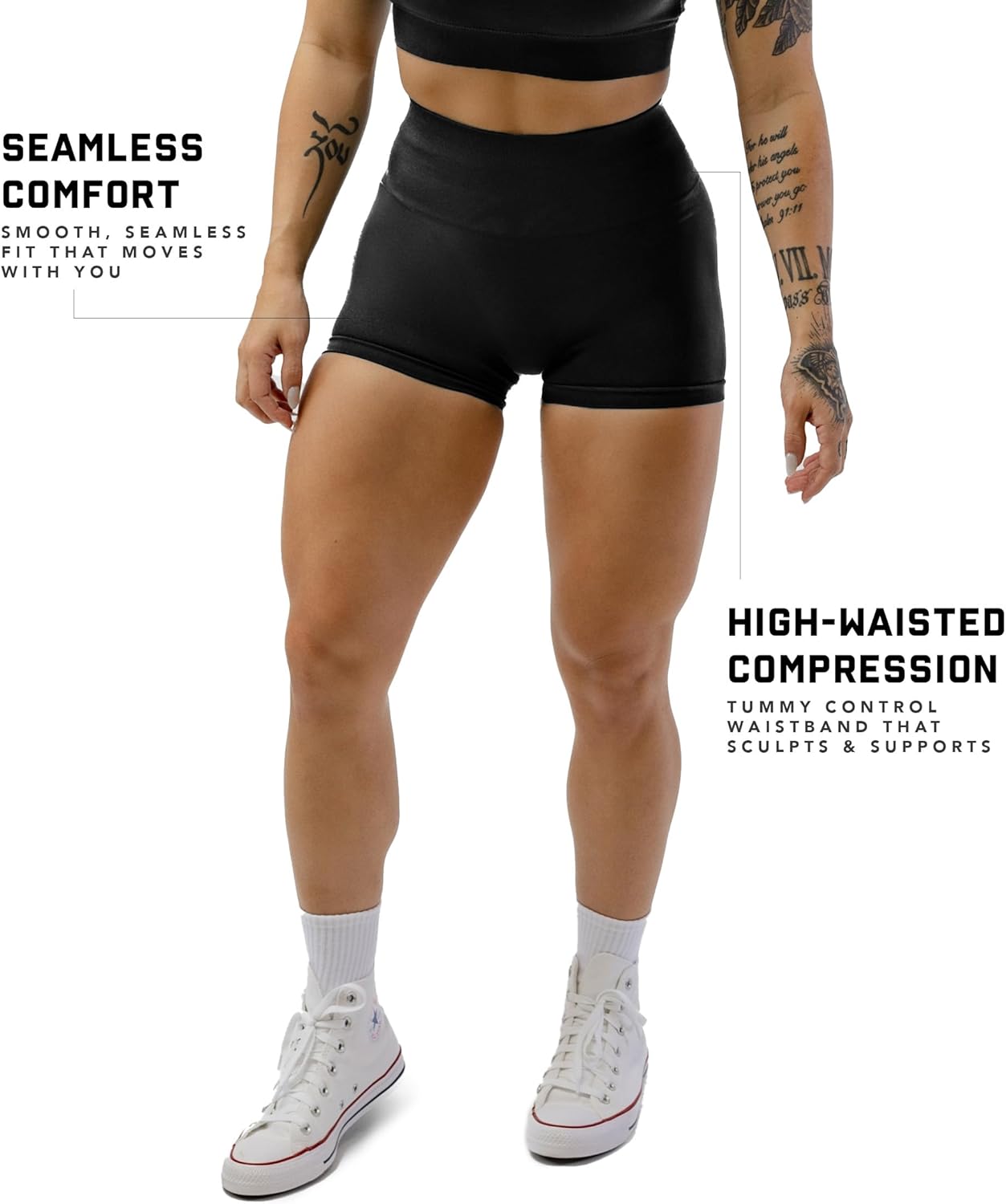 Gymreapers Halo Seamless Shorts for Women - Squat Proof High Waisted Glute Scrunch, Quick Drying Biker, Yoga Running Gym - Image 3
