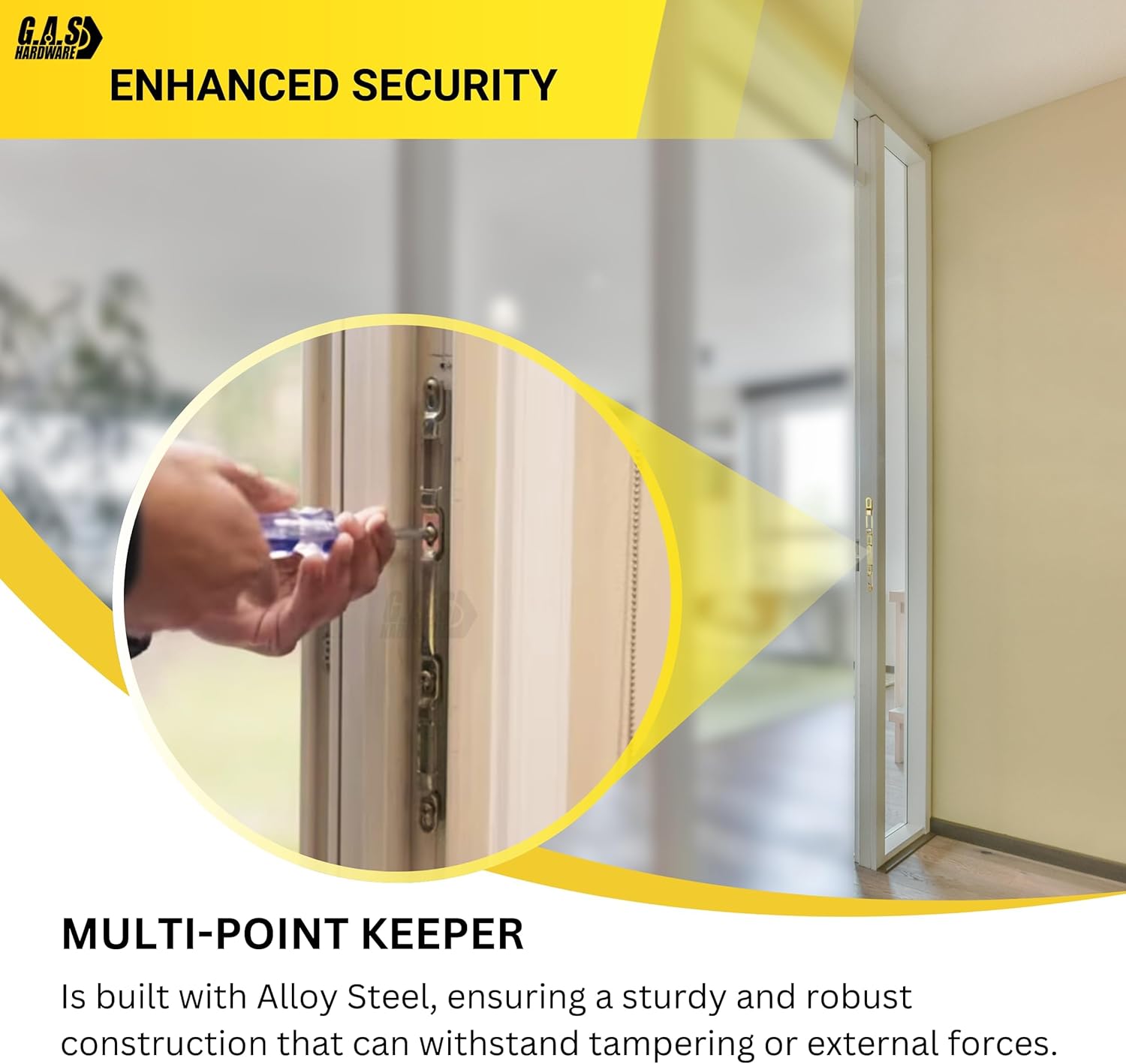 10-7/8" Sliding Patio Glass Door Multi-Point Keeper for 2 Point Mortise Lock | Fix Repair Locking Security Mechanism Hardware (Keeper for 11-3/4" Mortise Lock)