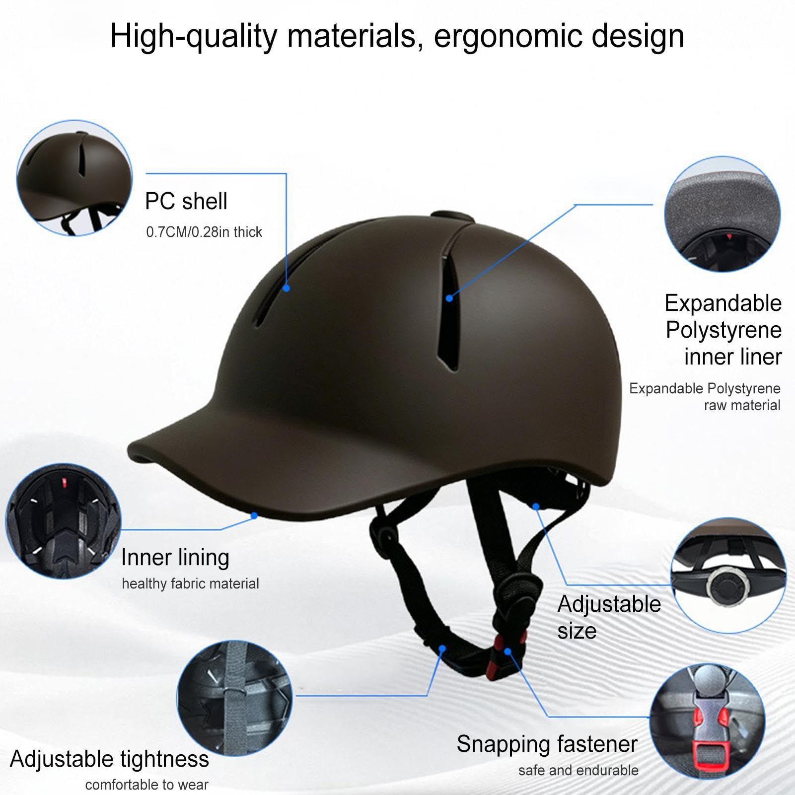 Casco De Equitación, Casco De Equitación Ajustable, Sombrero De Equitación | Casco De Equitación | Cascos Deportivos A Caballo Para Deportes De Verano Al Aire Libre Ciclismo Dirt Bike Vaquero Camping